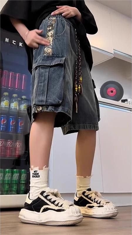 Japanese Brand × Jean Washed loose pocket denim shorts Size US 30 / EU 46 - 2 Thumbnail