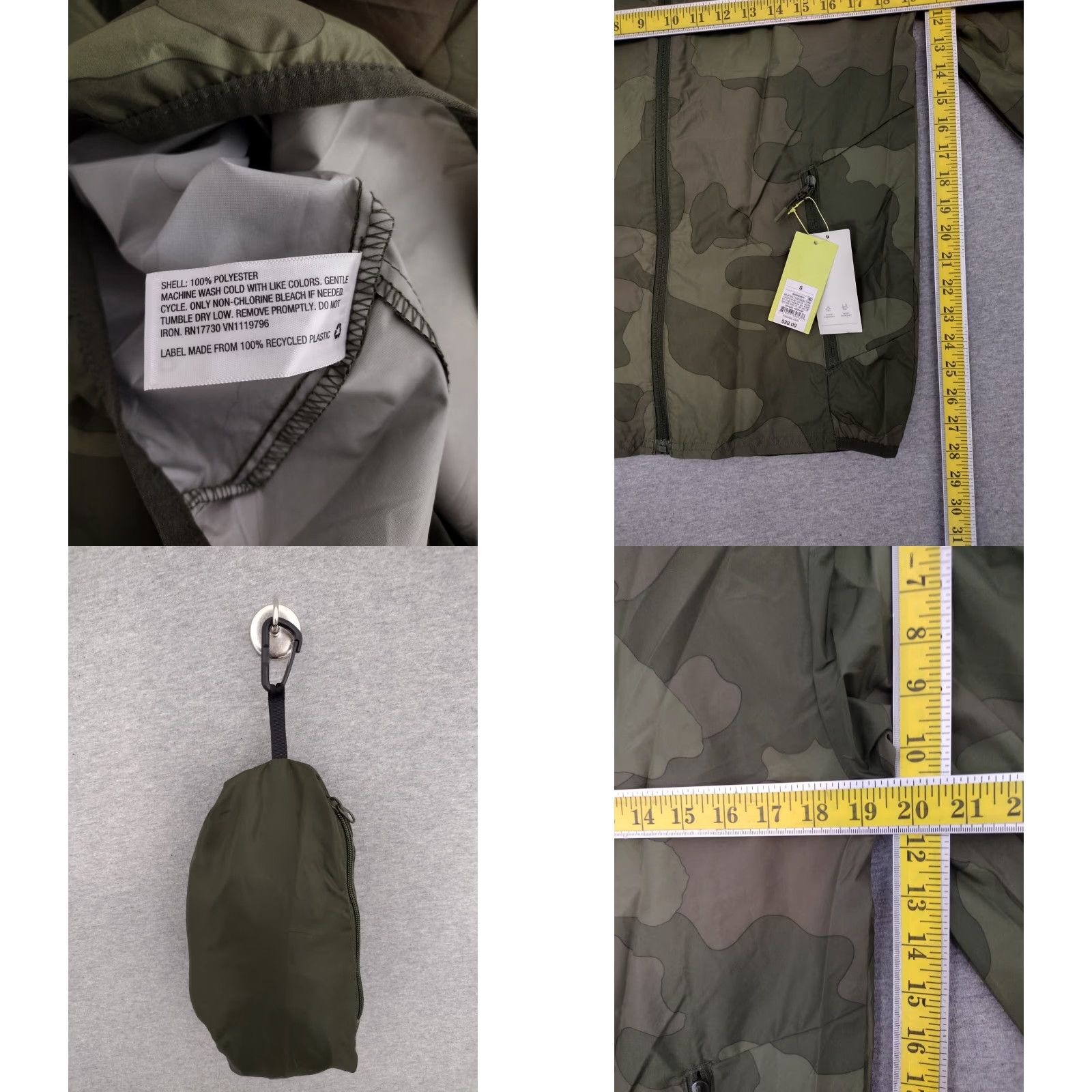 Vintage All In Motion Mens Hooded Windbreaker Jacket Olive Green Camo S Jacket Men Hooded Windbreaker Olive Green Camouflage S Mens Size US S / EU 44-46 / 1 - 9 Thumbnail