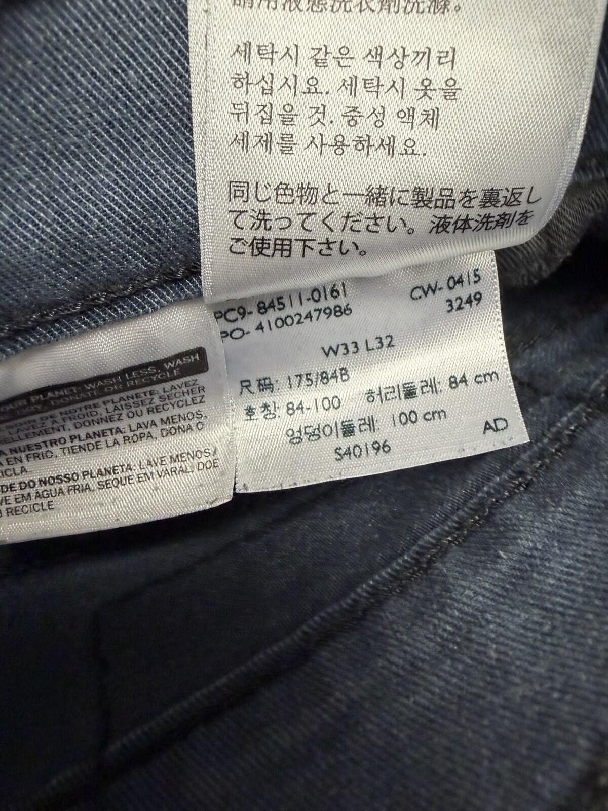 Levi's Levi 511 Mens 33x32 Vintage 90s Stretch Blue Jeans Black Tab Size US 33 - 6 Thumbnail