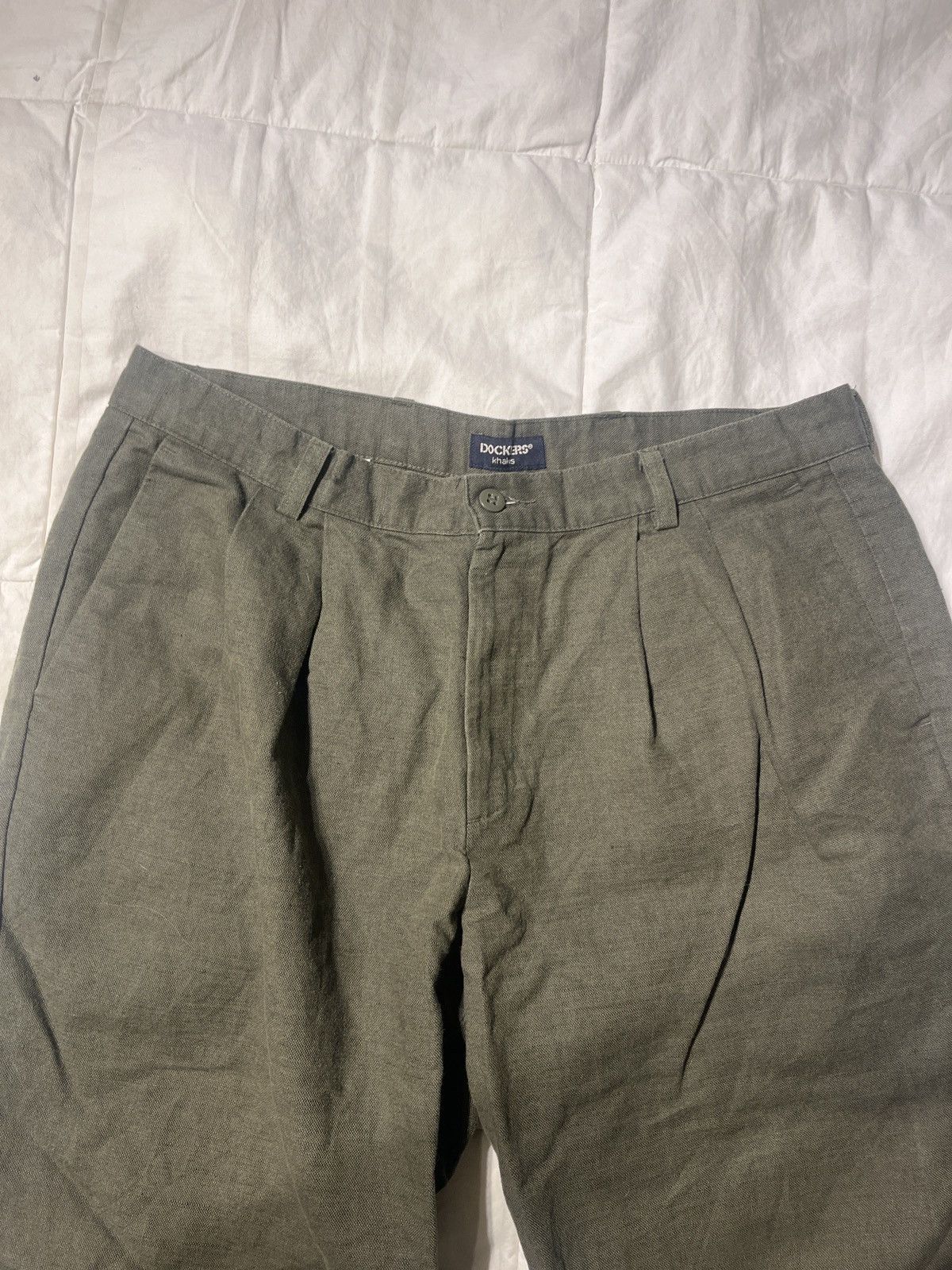 Dockers × Vintage Linen green vintage thrifted dockers Size US 36 / EU 52 - 4 Thumbnail
