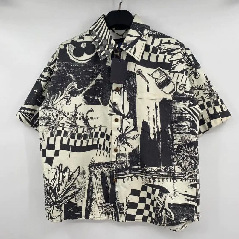 Louis Vuitton Louis Vuitton Graphic Print Summer Shirt 0089 Size US L / EU 52-54 / 3 - 1 Thumbnail