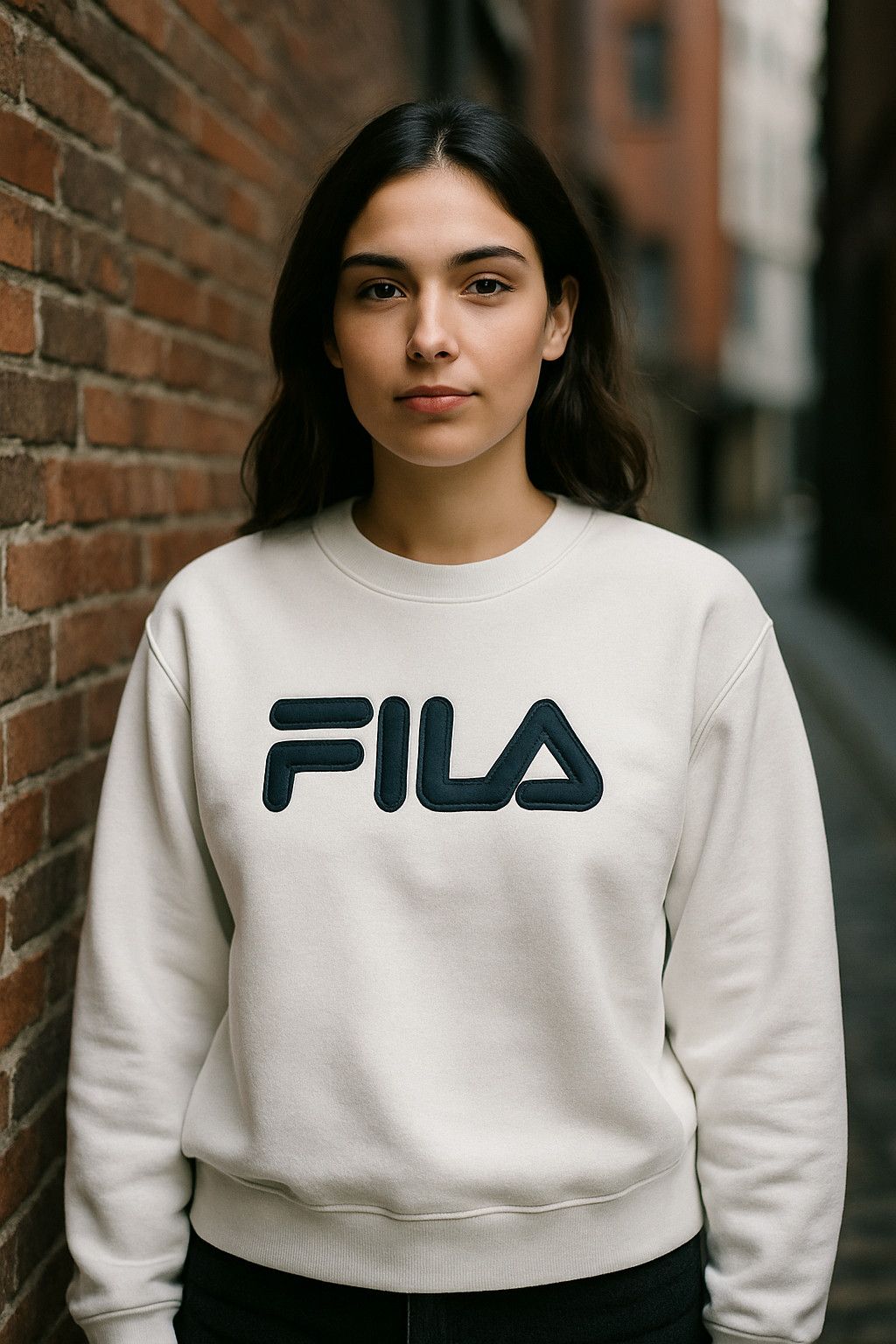 Fila Fila White Logo Sweatshirt Size US L / EU 52-54 / 3 - 1 Thumbnail