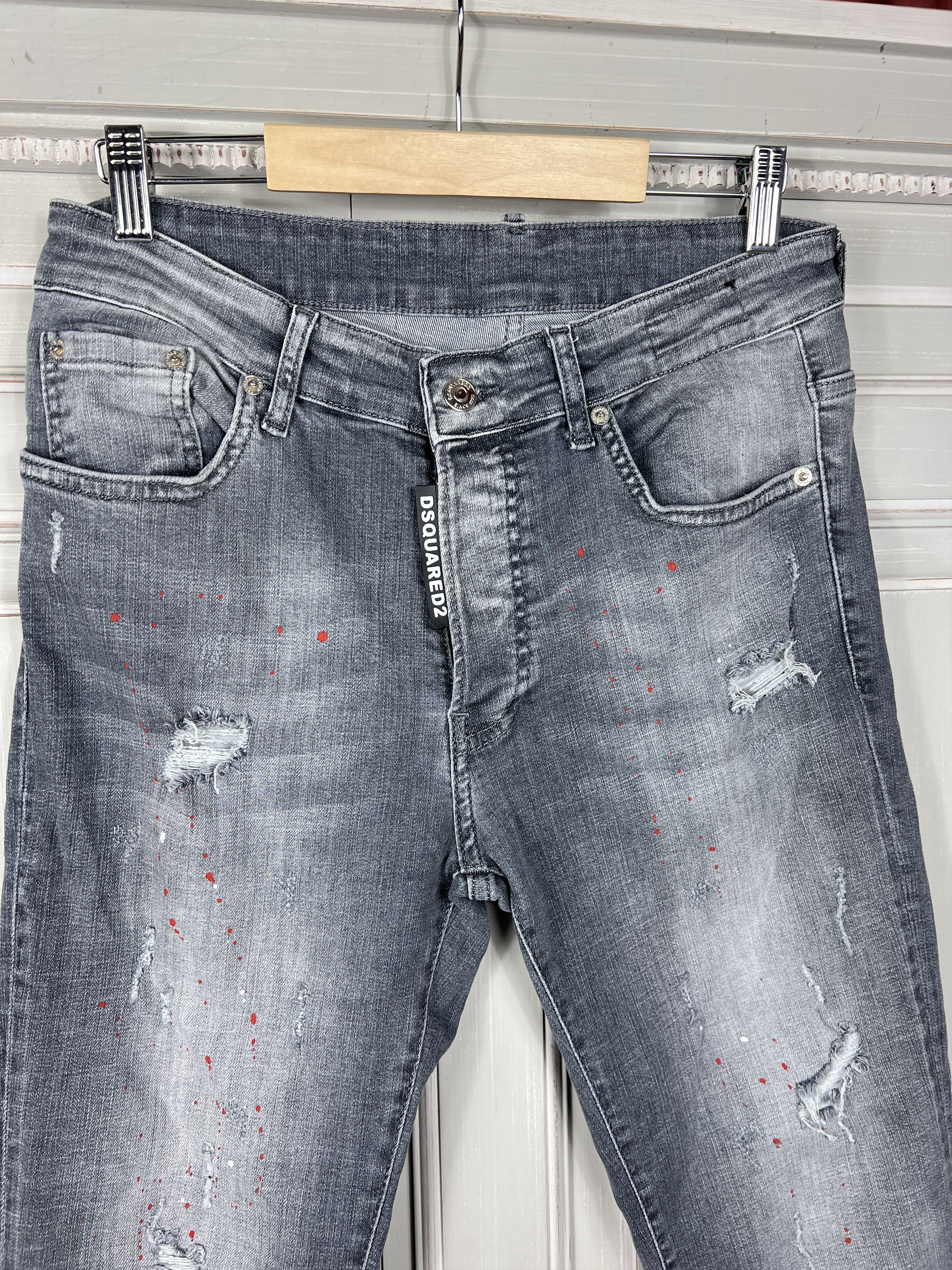 Dsquared2 DSQUARED2 GREY DENIM SLIM JEANS Size US 30 / EU 46 - 3 Thumbnail