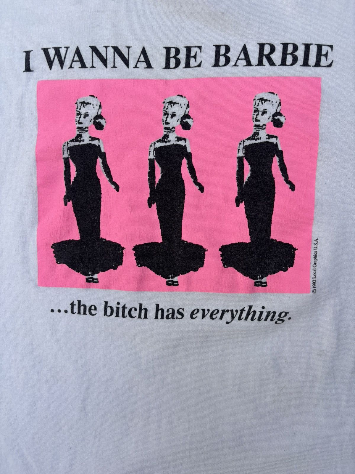 Vintage Vintage 1992 Barbie T Shirt Size US XL / EU 56 / 4 - 2 Thumbnail