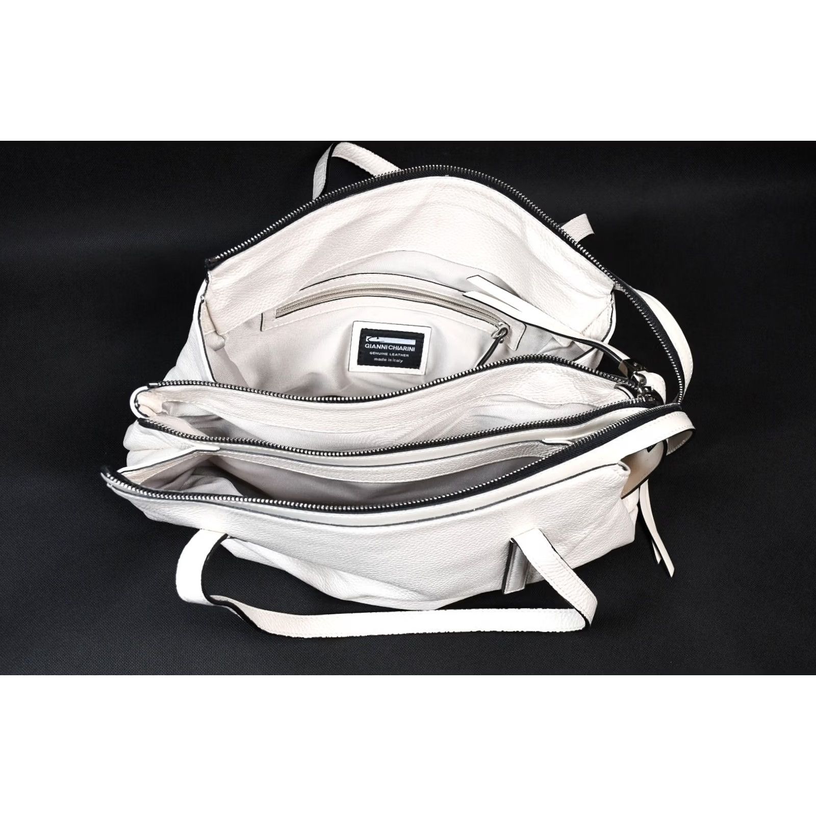 Gianni Chiarini GIANNI CHIARINI Ivory Leather Shoulder Bag Ladies Large Ivory Shoulder Bag Size ONE SIZE - 7 Thumbnail