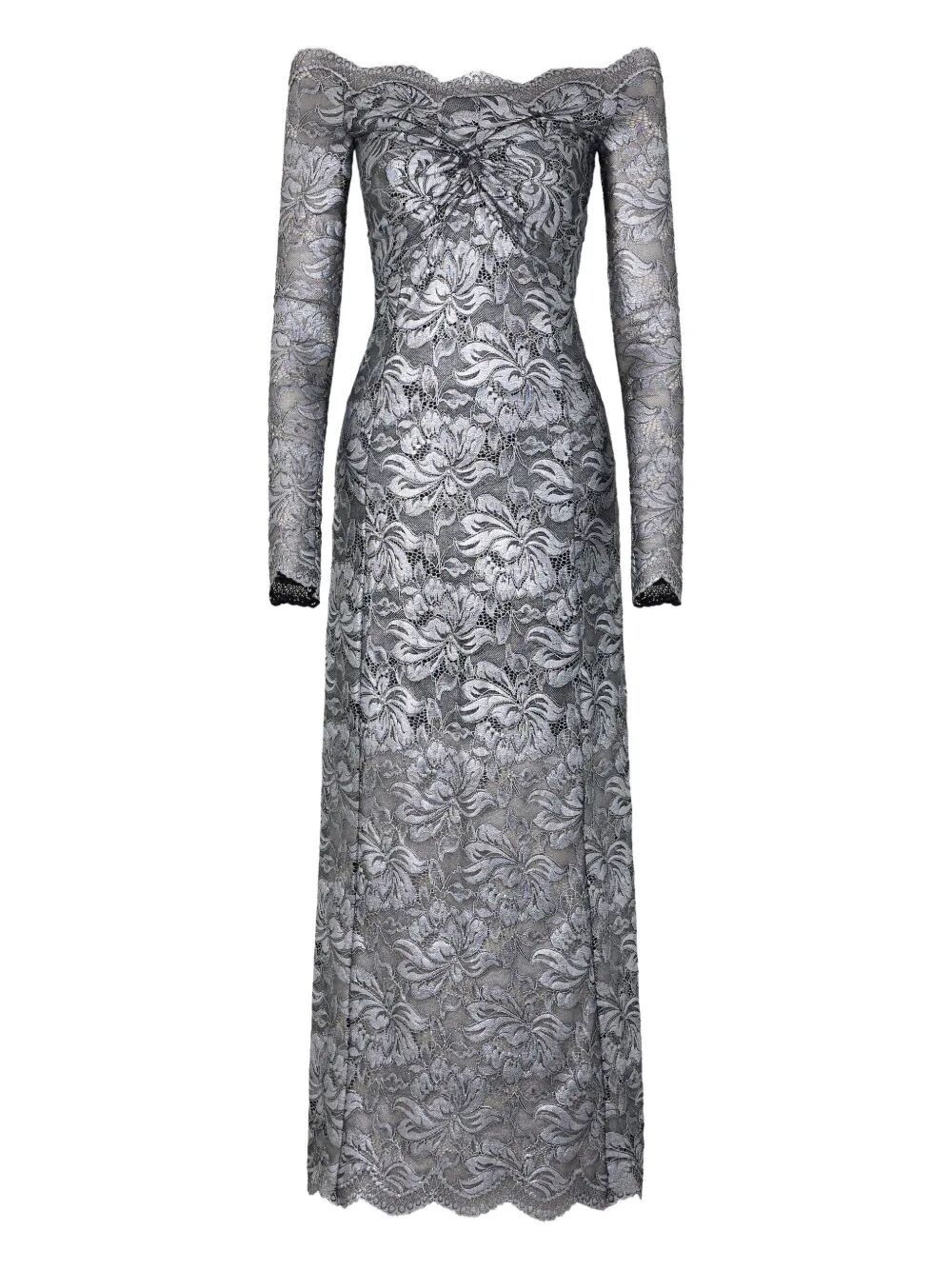 dress lace nude White And Nude Lace V-Neck Maxi Dress main image 0