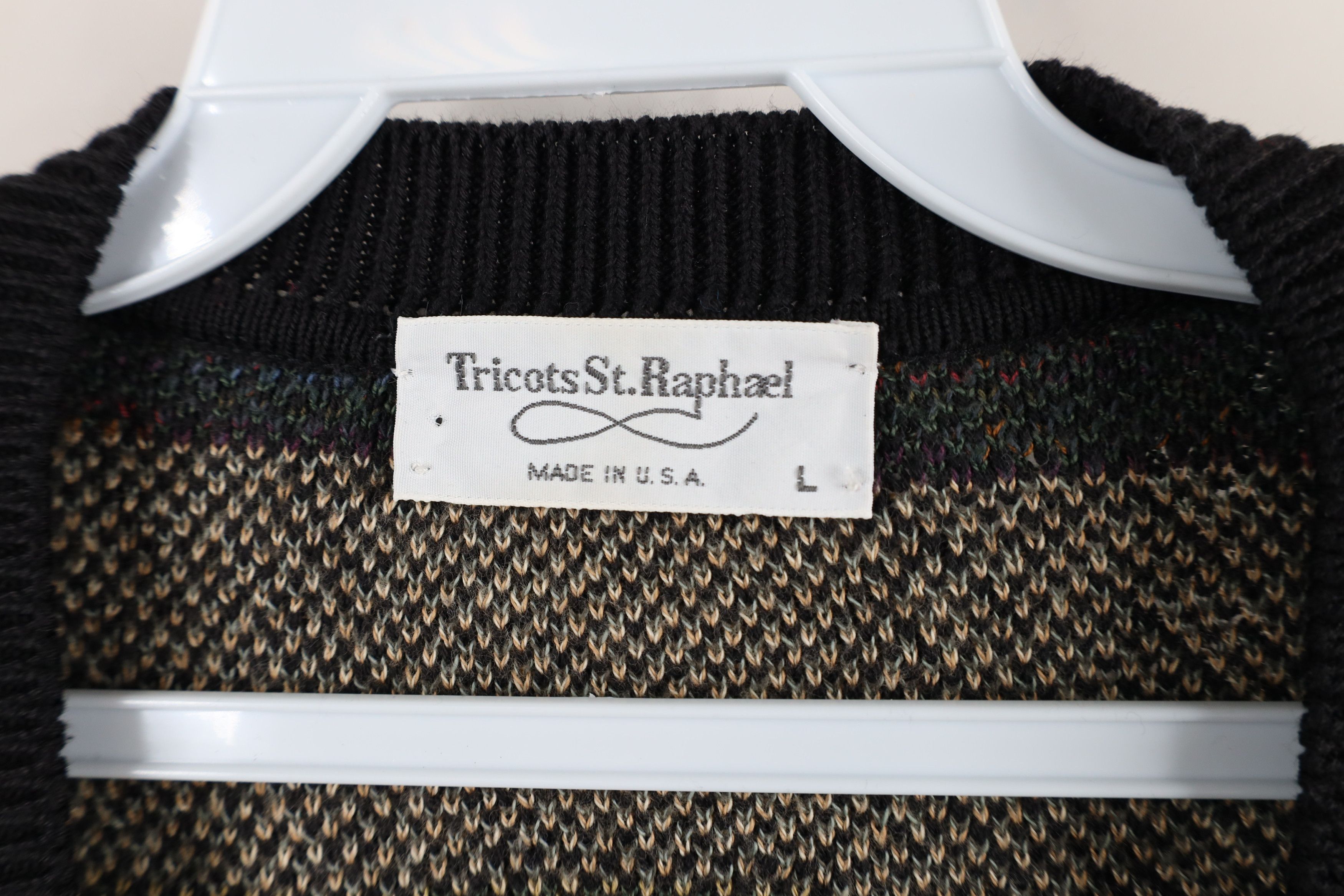Vintage Vintage 90s Coogi Style Rainbow Knit Cardigan Sweater USA Size US L / EU 52-54 / 3 - 7 Thumbnail