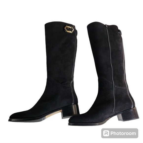 Other Le Pepe knee high women's sued black boots size 39.5 US Size US 8.5 / IT 38.5 - 4 Thumbnail