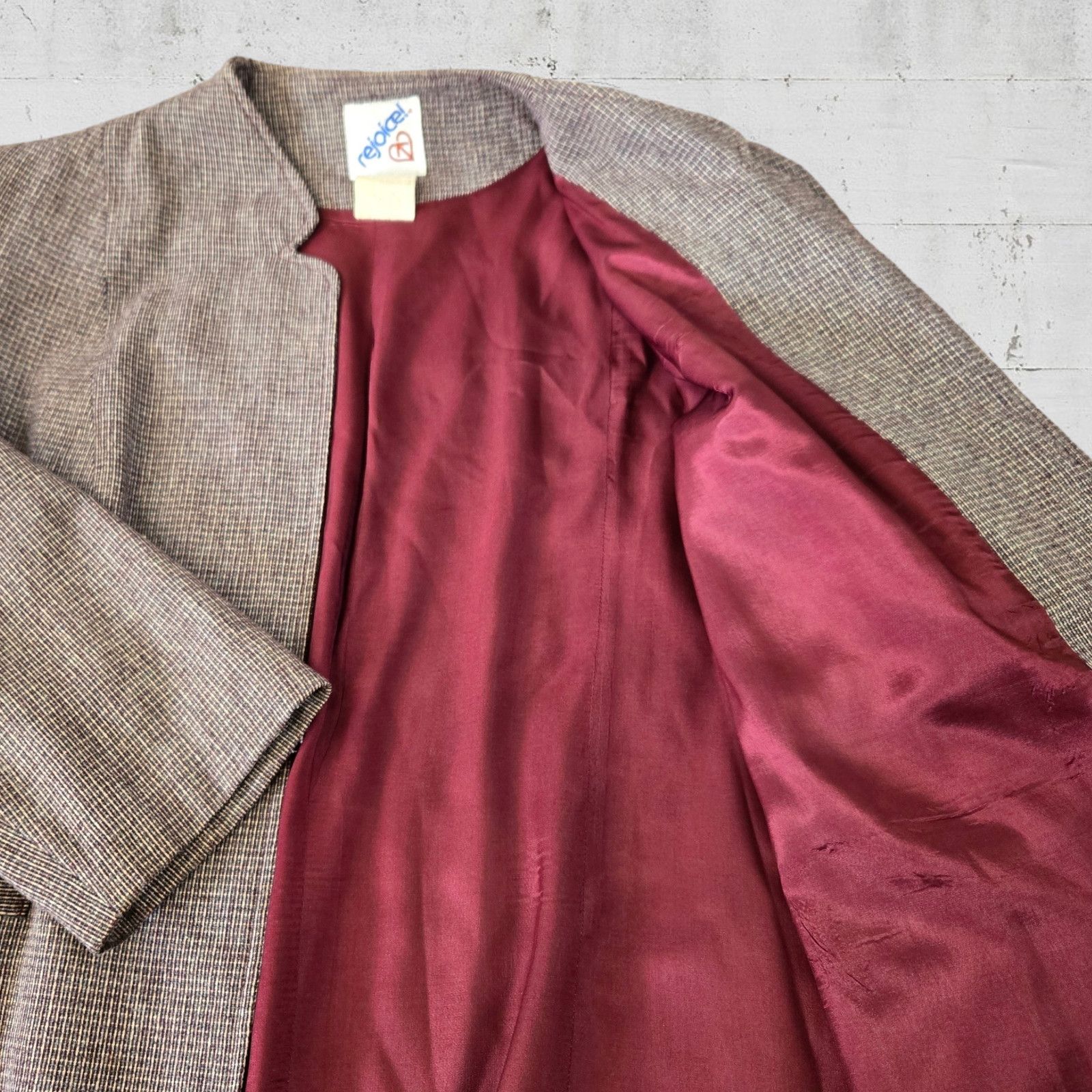Vintage 80s Gray Tweed USA Made Blazer Jacket Size XL Size XL / US 12-14 / IT 48-50 - 6 Thumbnail