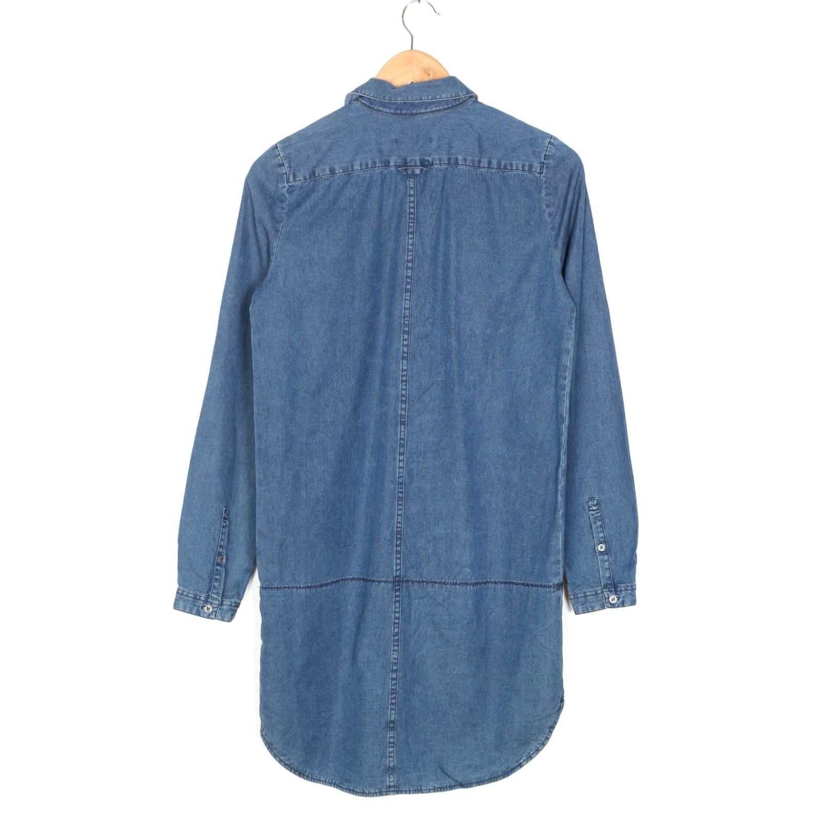 Lacoste LACOSTE Denim Dress Shirt Women 34 Long Sleeve VR2874 Size XXS / US 00 / IT 34 - 3 Thumbnail
