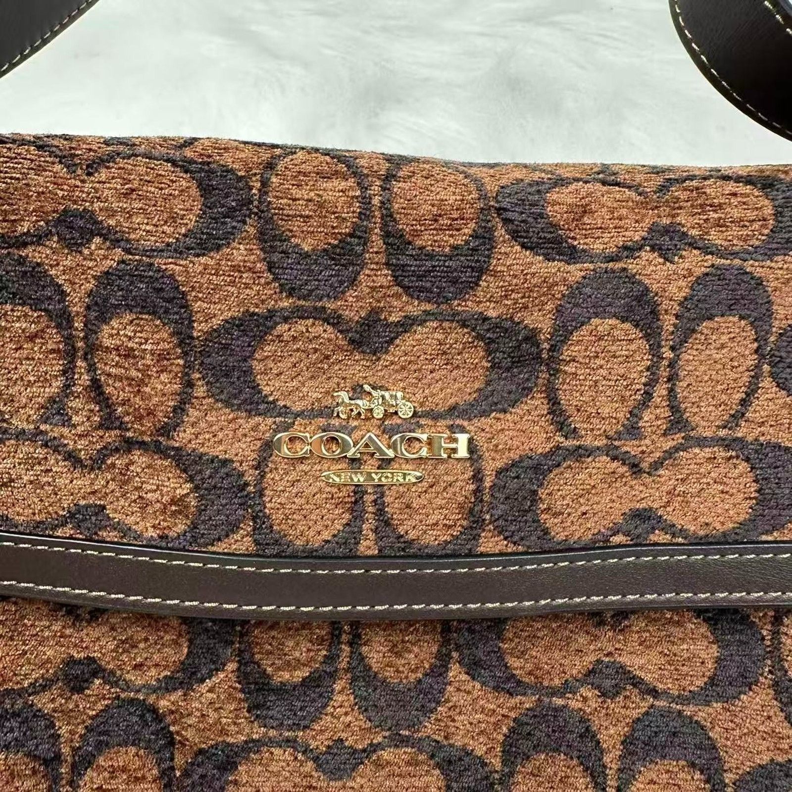 Coach Coach Etta Small Flap Shoulder Signature Chenille CCV65 NWT Size ONE SIZE - 10 Thumbnail