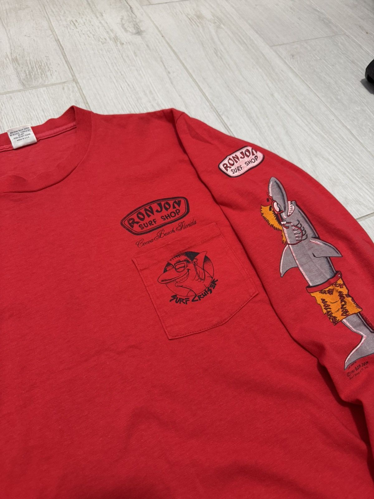 Ron Jon Surf Shop Vintage 1987 Ron Jon Surf Shop "RJ University" Longsleeve Size US L / EU 52-54 / 3 - 7 Thumbnail