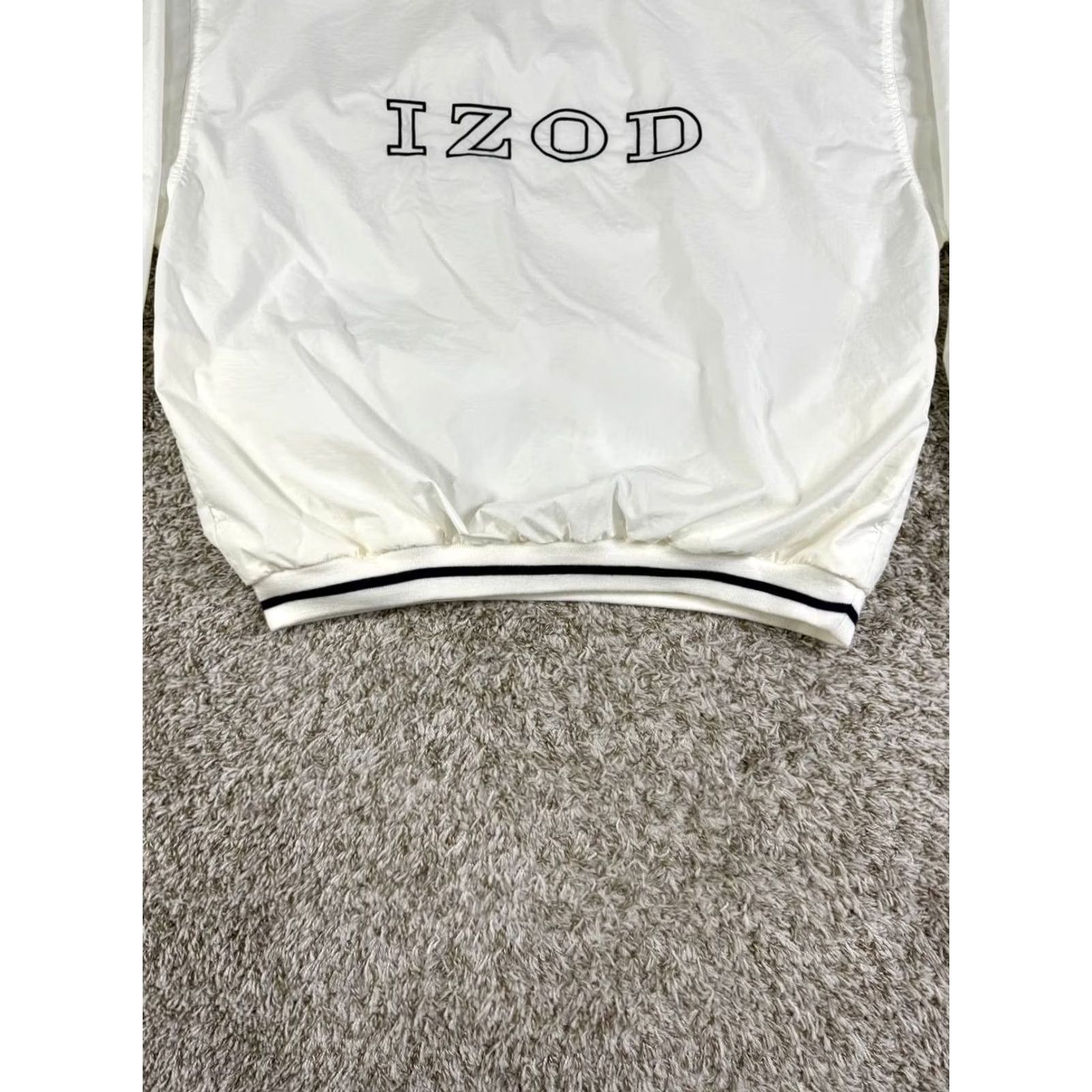 Izod VINTAGE IZOD Jacket Mens XL White Pullover Nylon Windbreaker Bomber Men Size Y2K Size US XL / EU 56 / 4 - 3 Thumbnail