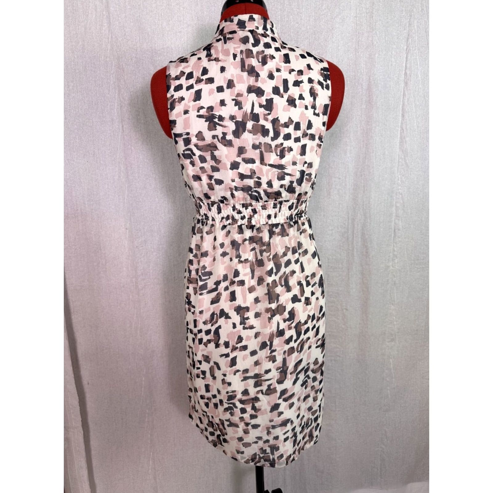 Vintage Charlotte Russe Dress Womens Size 2 V Neck Knee Length Dark Pastel Dress D867 Size XS / US 0-2 / IT 36-38 - 5 Thumbnail