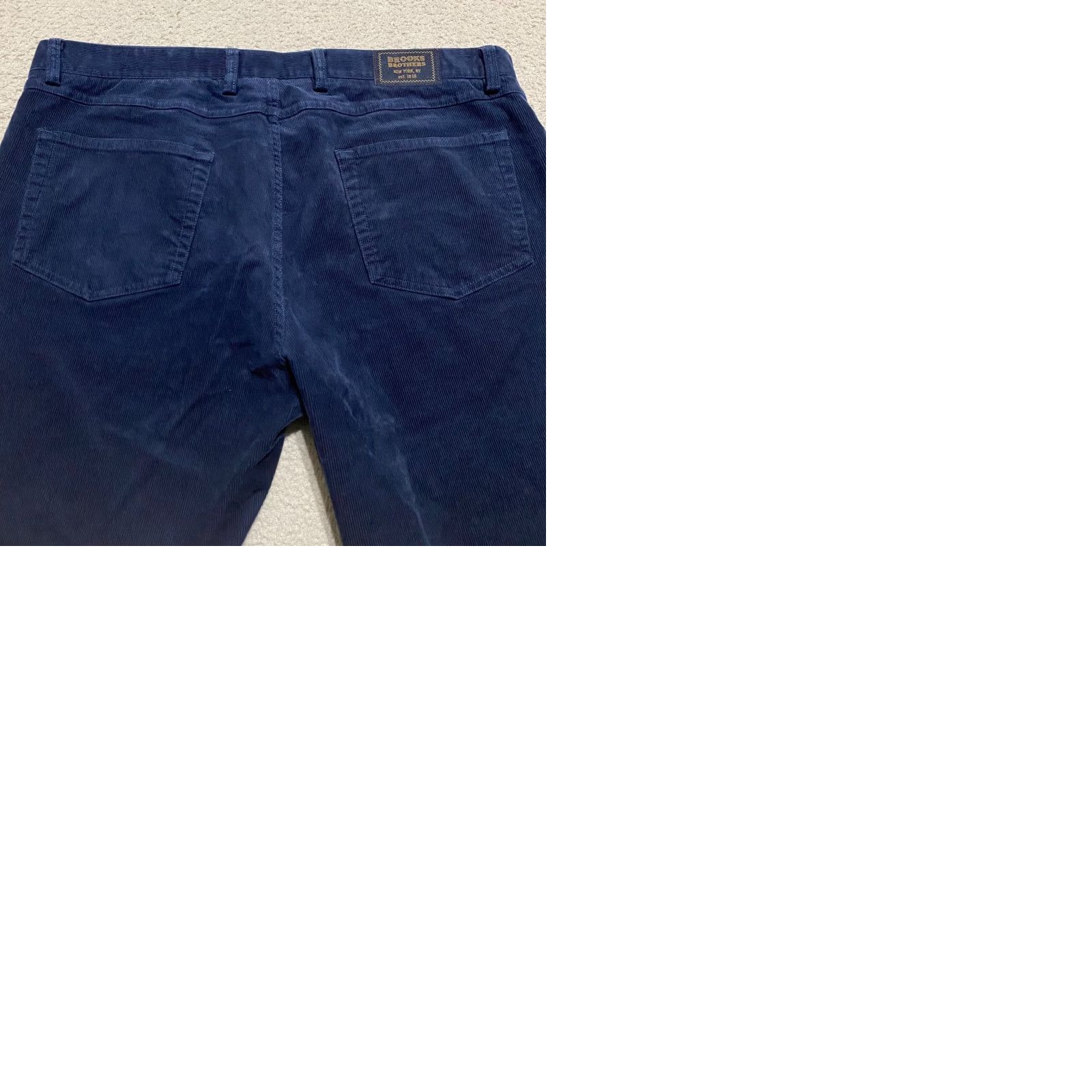 Brooks Brothers Brooks Brothers Jeans Mens 38x32 Blue Straight Corduroy Mid Rise Dark Wash Regular 5-Pocket Design Mens Size US 38 / EU 54 - 9 Thumbnail