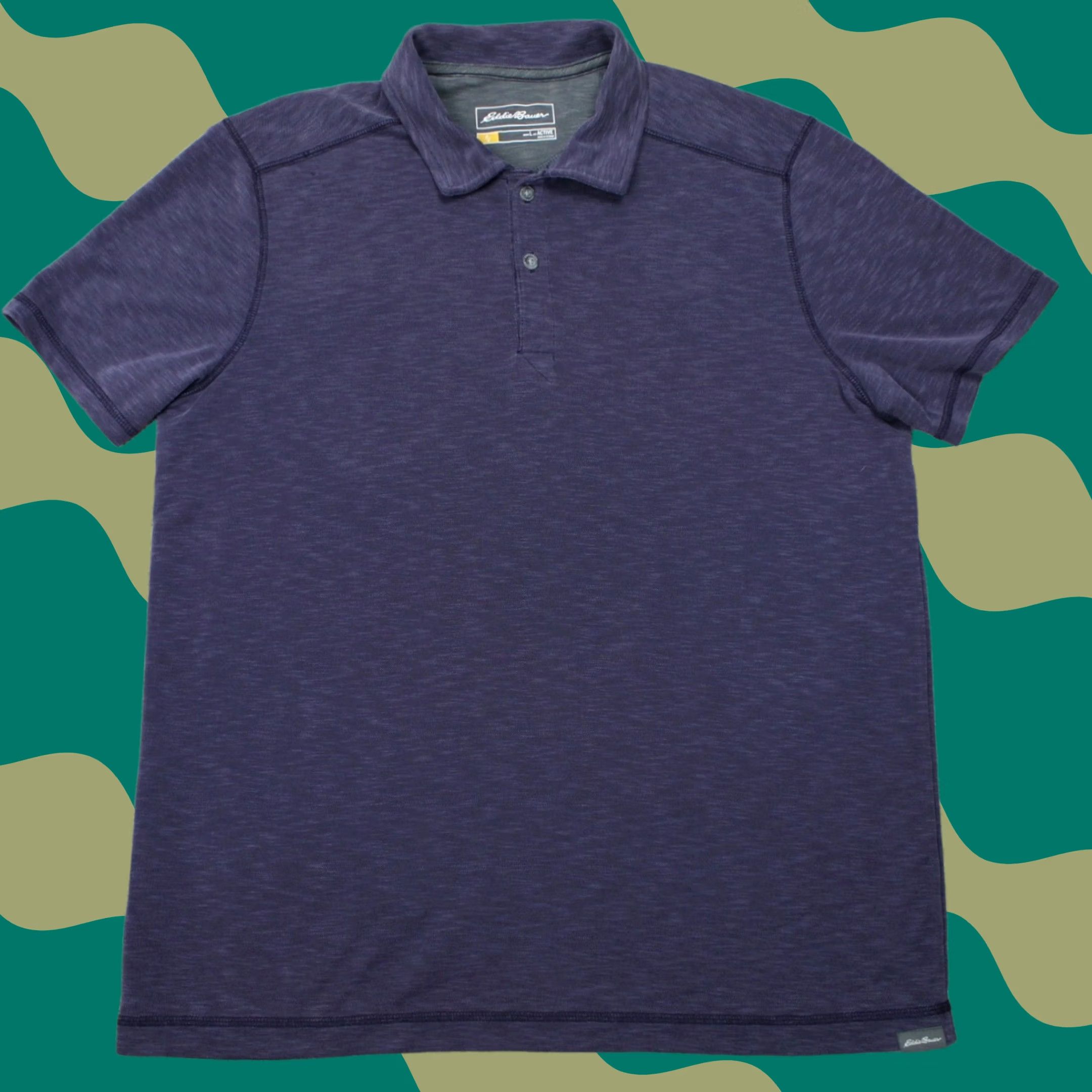 Eddie Bauer Eddie Bauer AV Active Polo Shirt Mens Large Purple Tencel Lyocell Blend S/S Polo Size US L / EU 52-54 / 3 - 1 Thumbnail