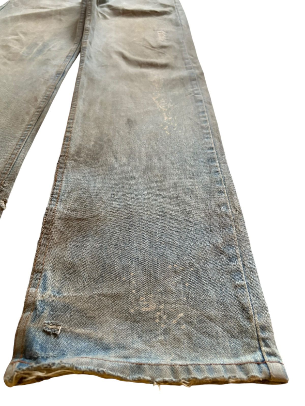 Vintage Japanese Brand Bleached Mud Wash Baggy Jeans