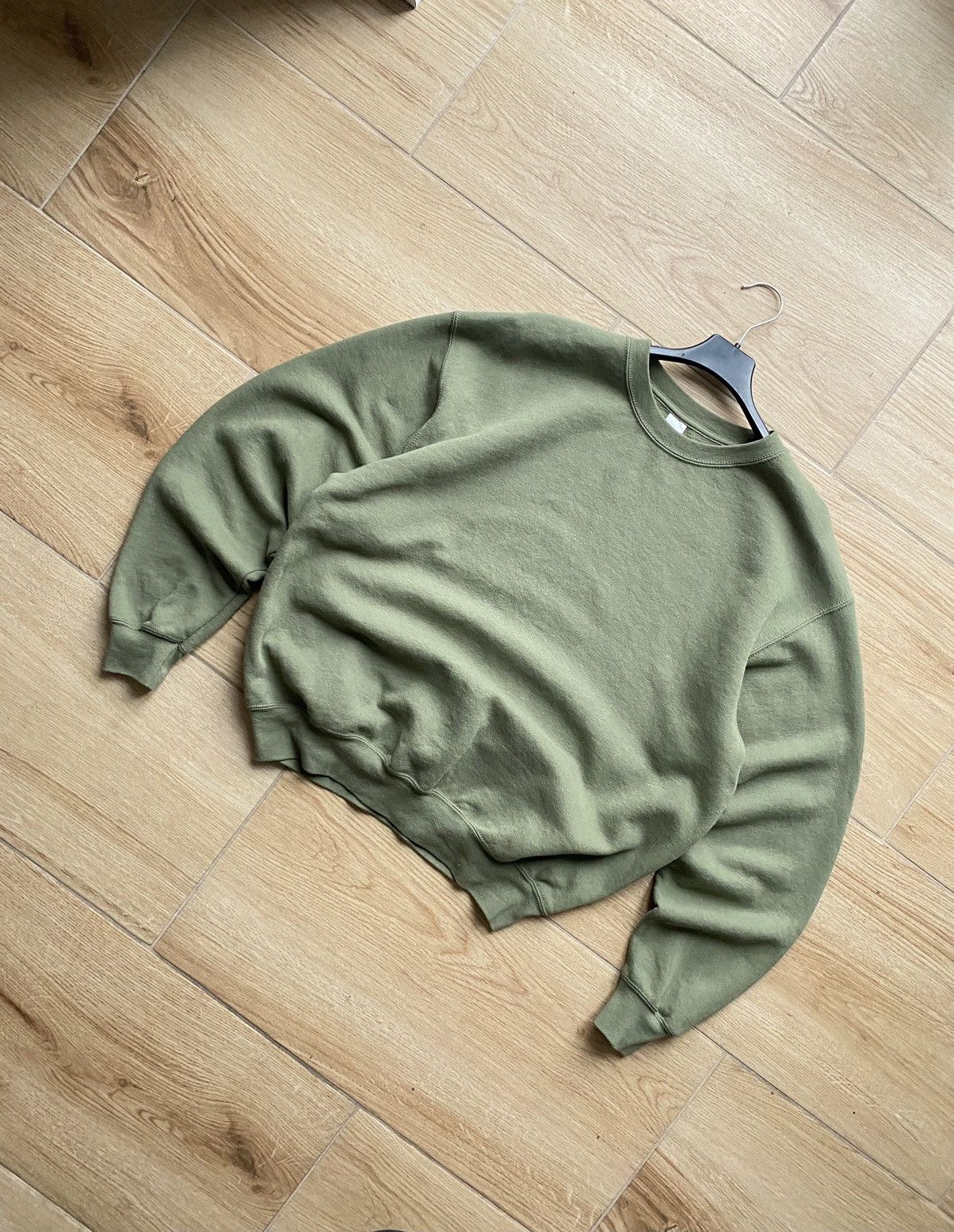 Other Vintage Blank Khaki Sweatshirt Size US L / EU 52-54 / 3 - 1 Thumbnail