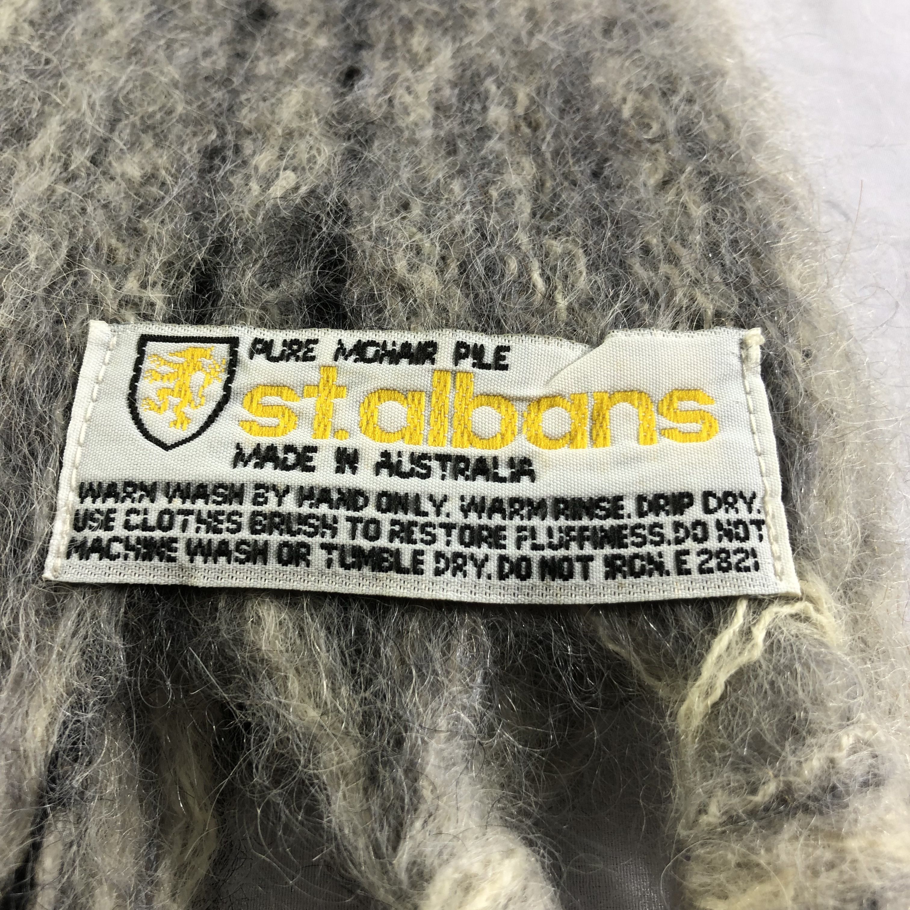 Vintage St Albans Mohair Scarf Muffler Neckwear V2211 Size ONE SIZE - 4 Thumbnail
