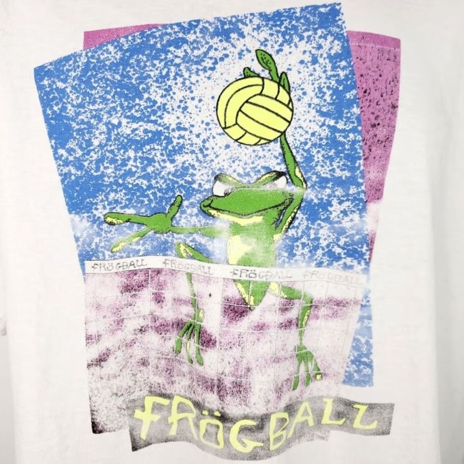 Vintage VINTAGE Frog Ball Volleyball T Shirt Mens Size XL 90s Team Sports Made In USA Size US XL / EU 56 / 4 - 3 Thumbnail