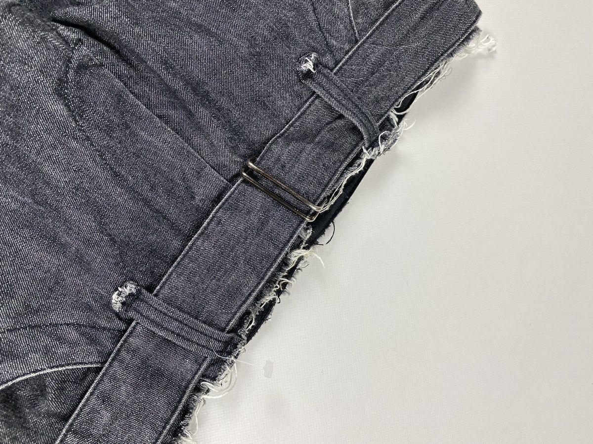 Yohji Yamamoto Yohji Yamamoto Femme Belted Wide Leg Low Rise Cut Jeans Size 26" / US 2 / IT 38 - 12 Thumbnail