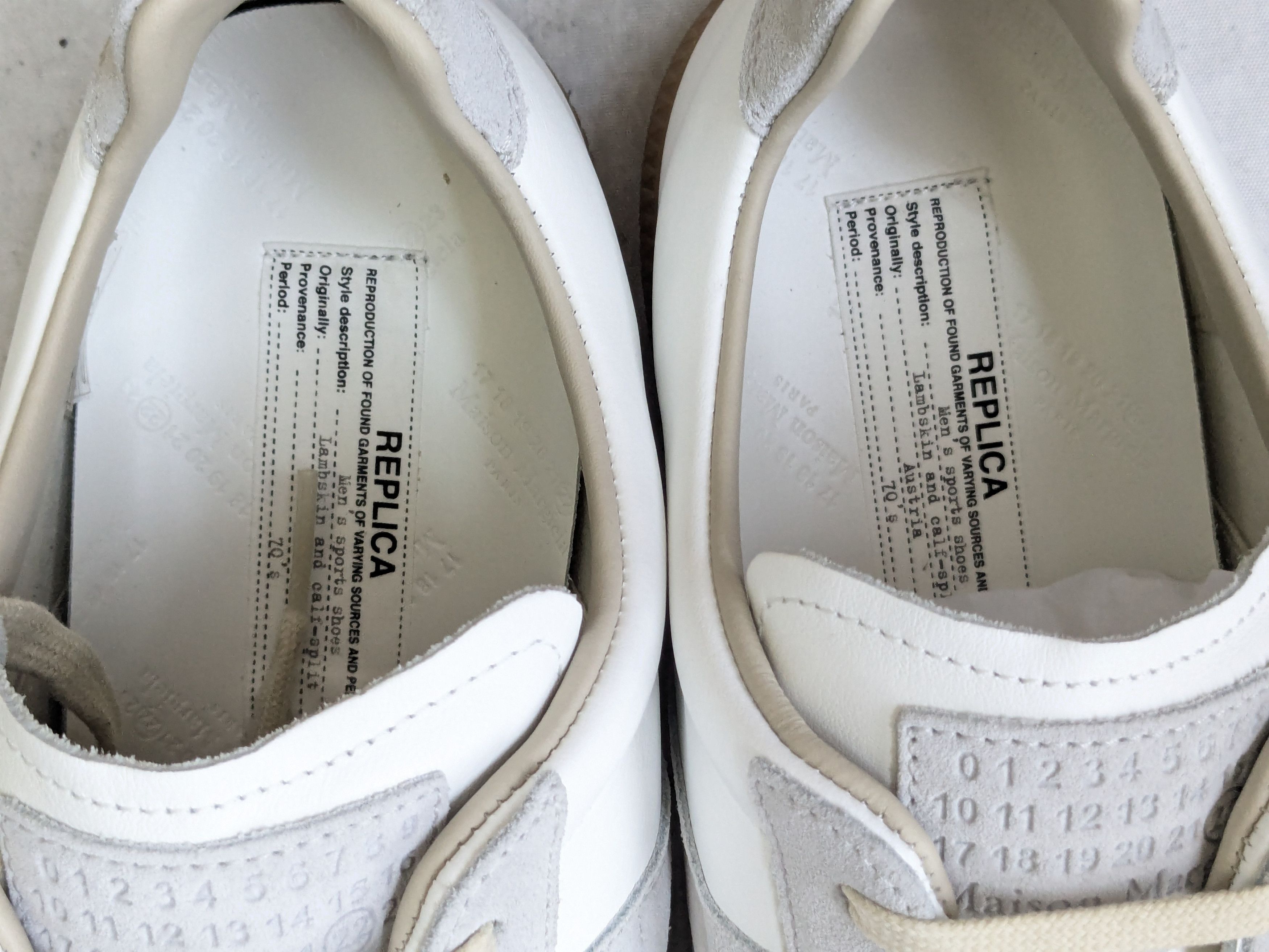 Maison Margiela Maison Margiela Replica GAT White Gray 12 45 Low Tops Size US 12 / EU 45 - 6 Thumbnail