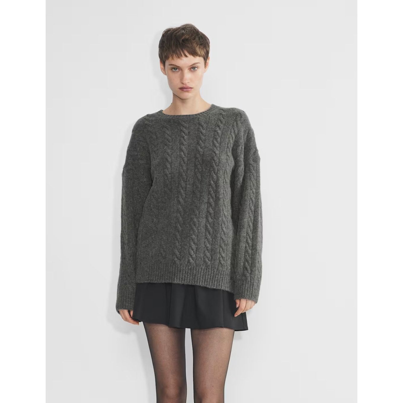 Aritzia NWT ARITZIA SUNDAY BEST Peggy Sweater - Heather Chorcoal S Size S / US 4 / IT 40 - 1 Thumbnail