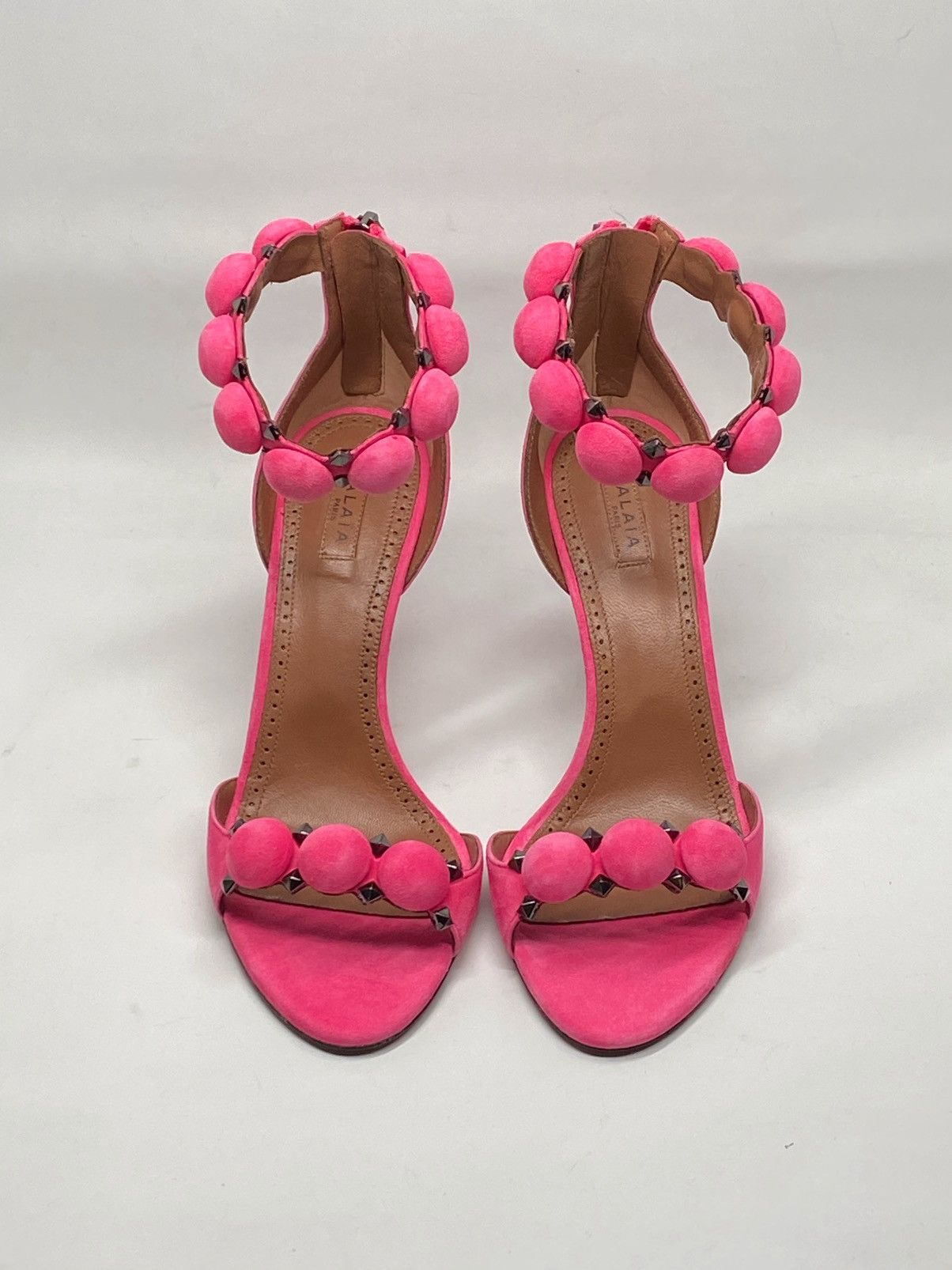 Alaia Alaia Bombe 90 Studded Suede Leather Sandals size 38.5 Size US 8.5 / IT 38.5 - 6 Thumbnail