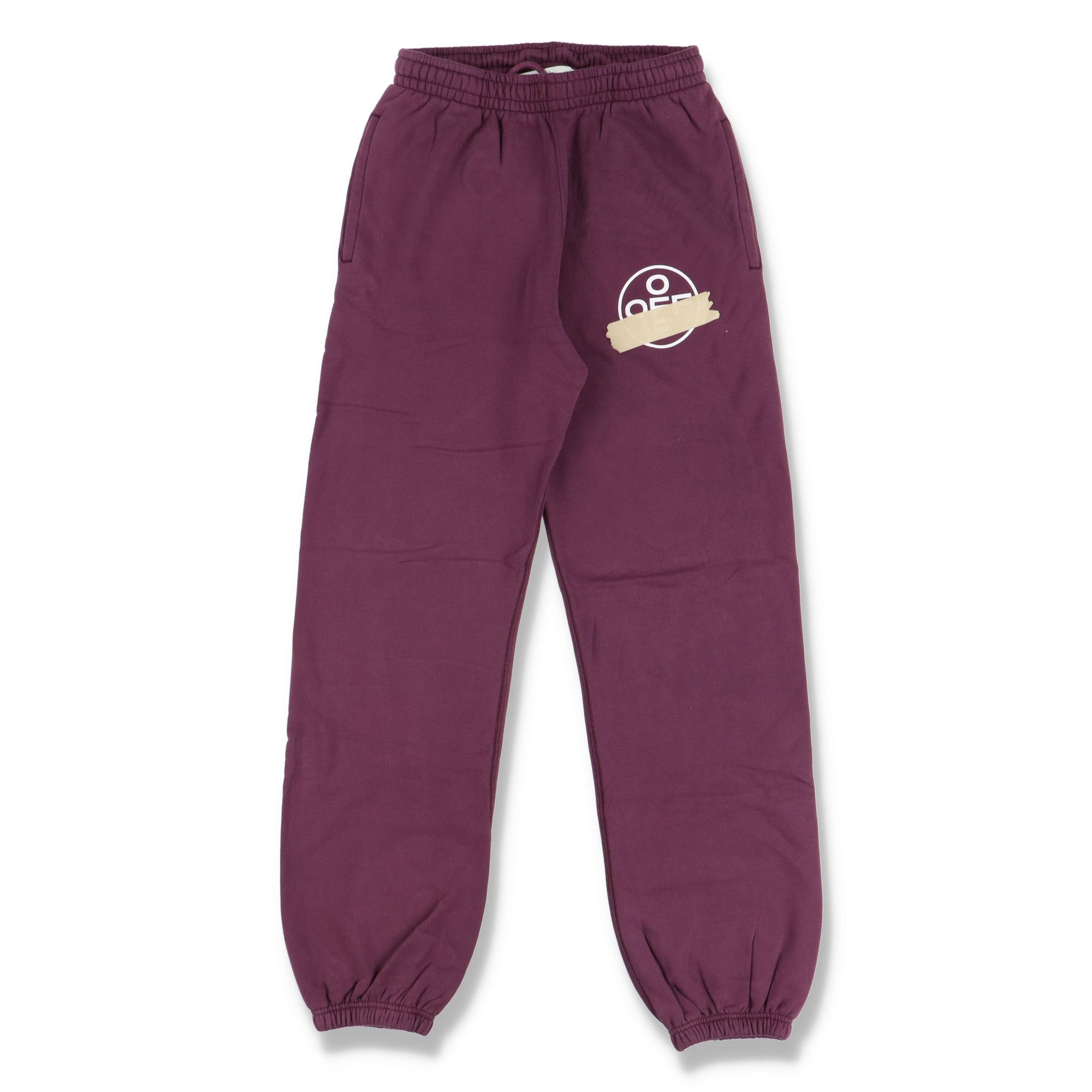 Off-White Purple Tape Diagonals Logo Sweatpants Size US 32 / EU 48 - 1 Thumbnail