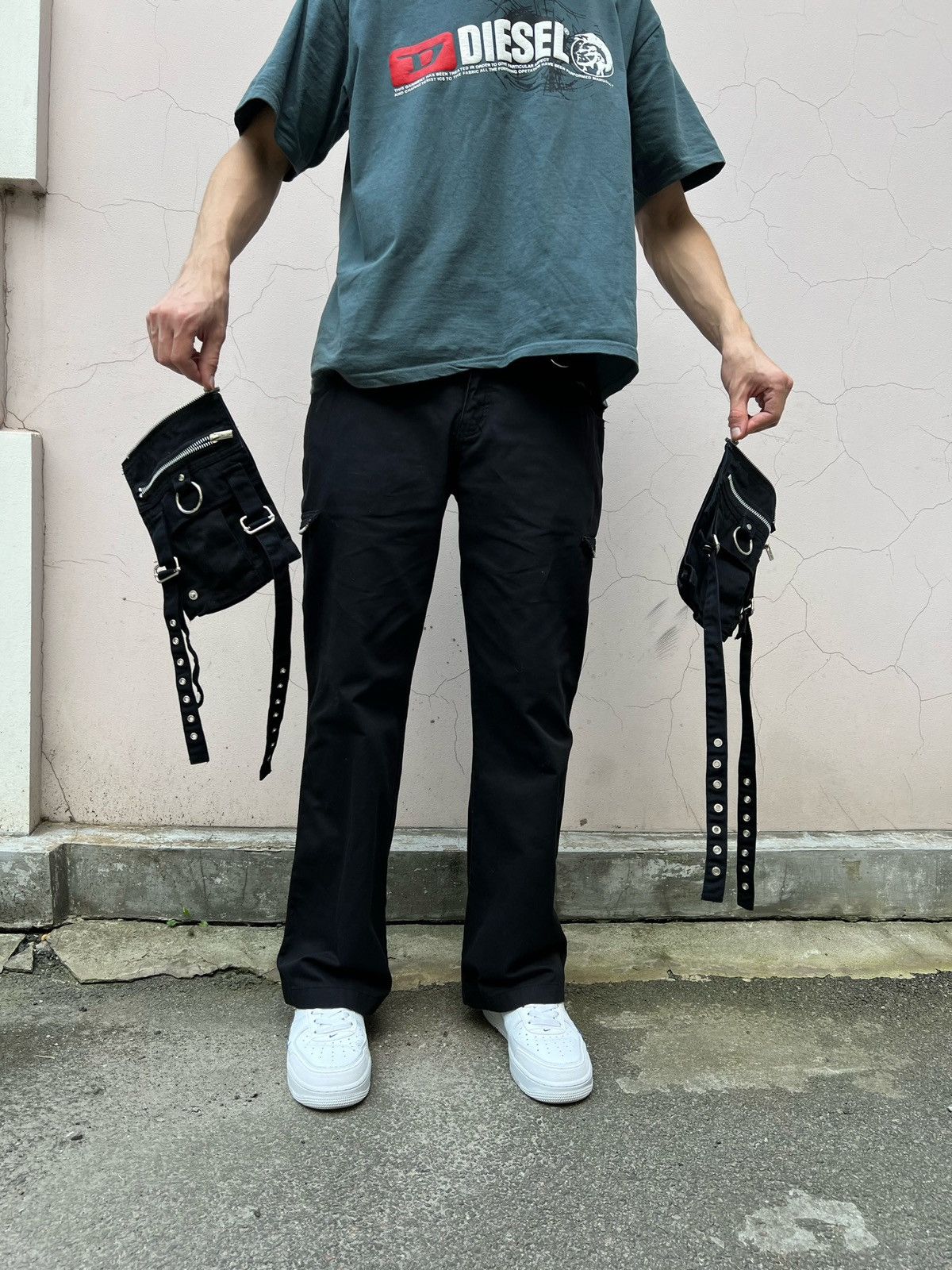 Japanese Brand Vintage Bondage Cargo Pant queen of darkness rock Size US 36 / EU 52 - 7 Thumbnail