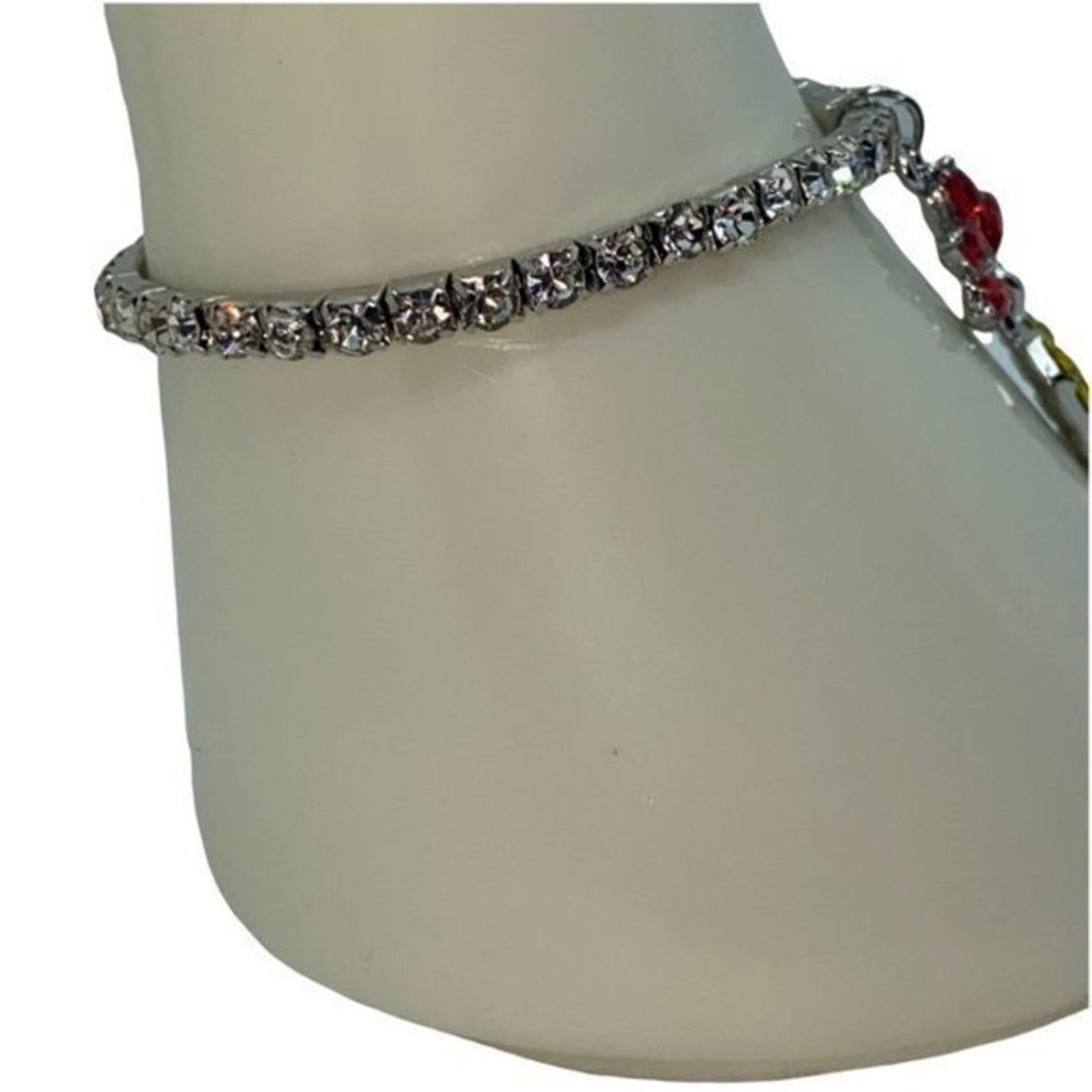 Other NWT Silver-Tone Red Yellow Pineapple Stretch Bracelet Size ONE SIZE - 9 Thumbnail