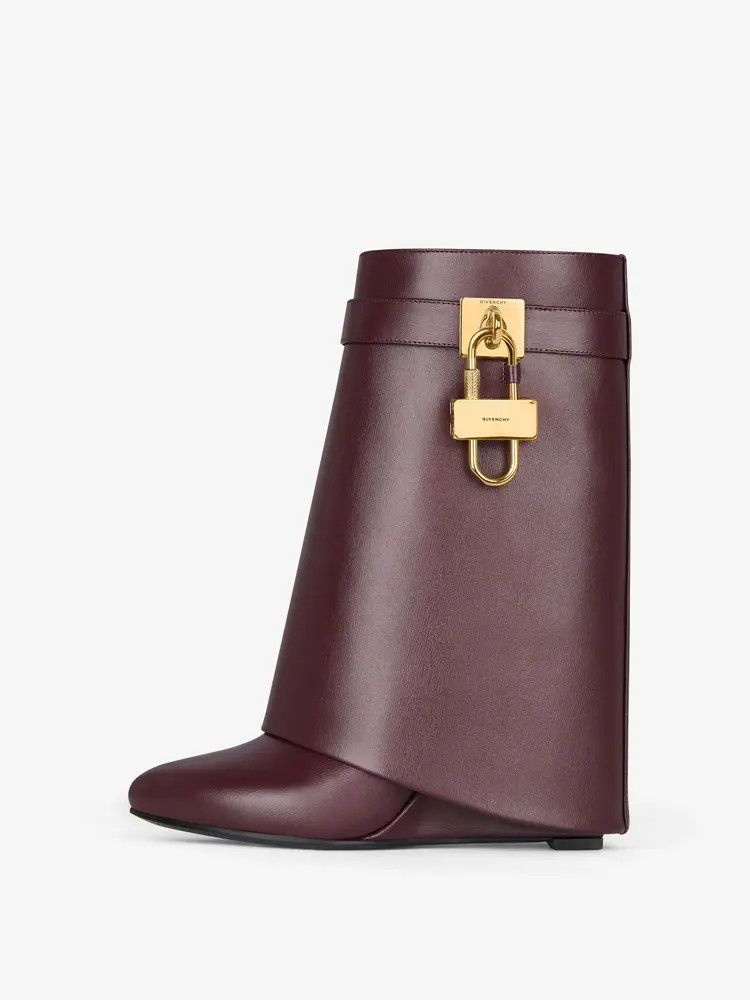 Givenchy o1srvl11e0625 Shark Lock Ankle Boots 90mm in Brown Size US 7 / IT 37 - 2 Thumbnail