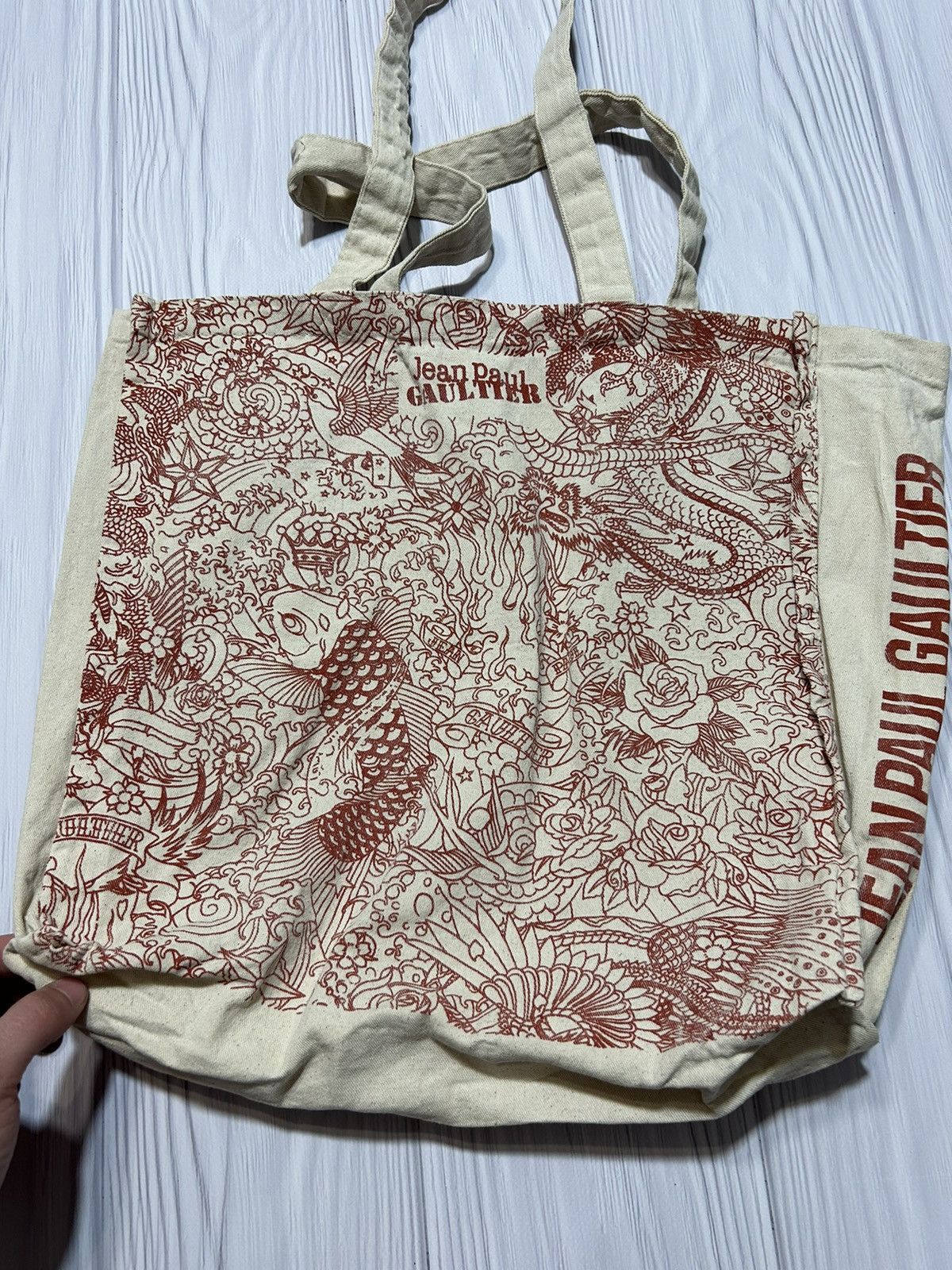 Vintage JPG Jean Paul Gaultier Dragon Fish Animal Shopper Bag Size ONE SIZE - 7 Thumbnail