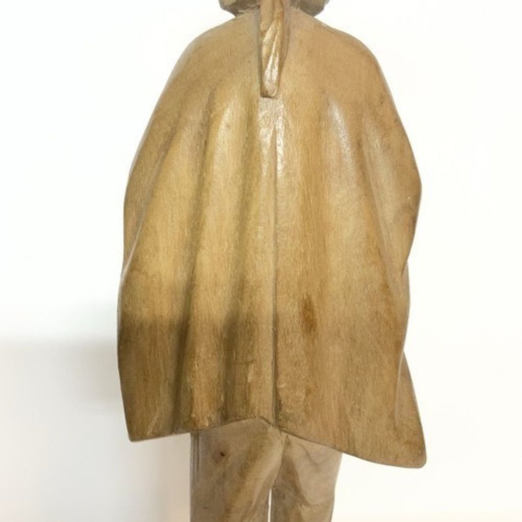The Unbranded Brand VTG Hand Carved Wood Folk Art Man Colonial Figure 11.6" Size ONE SIZE - 6 Thumbnail