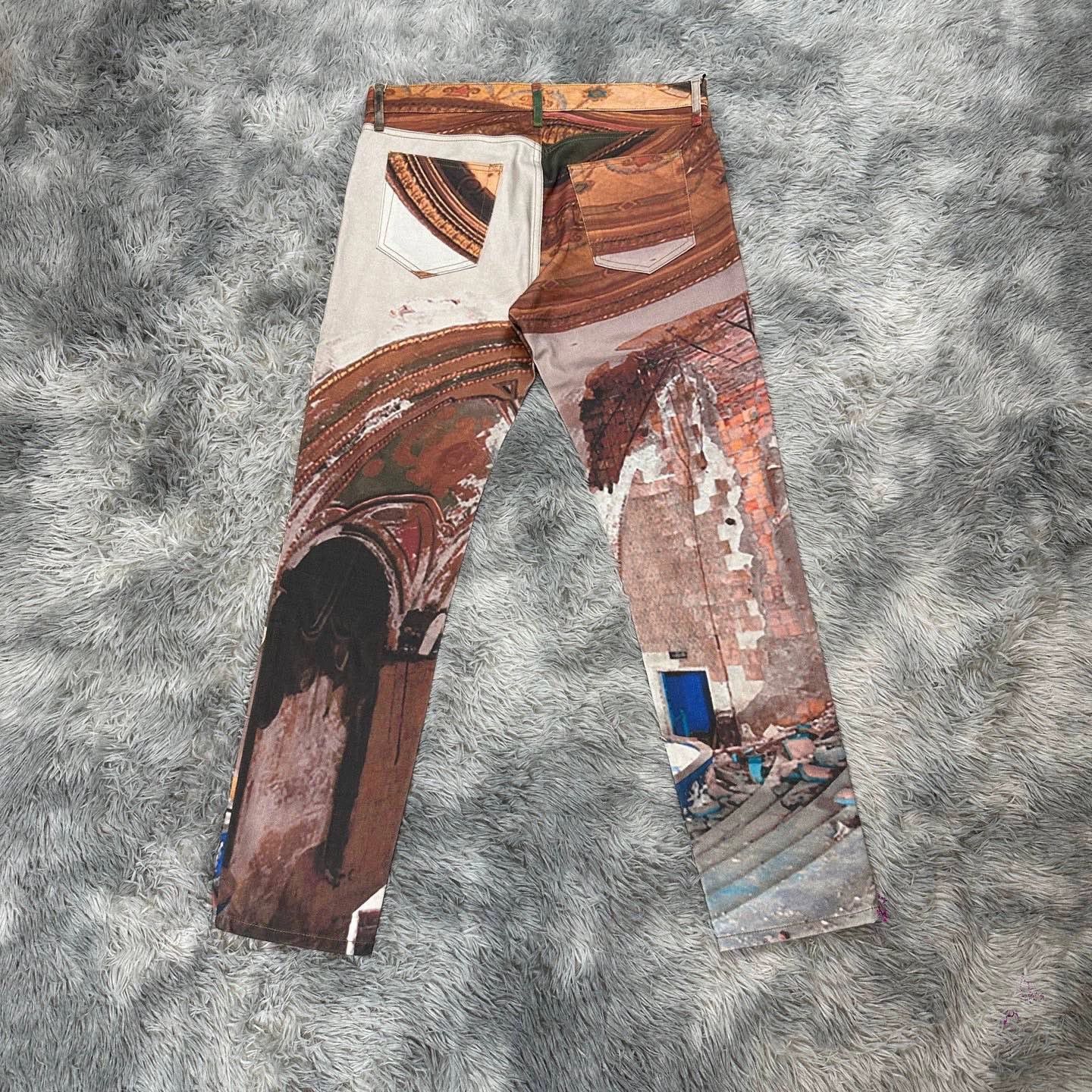 Stussy graffiti dyed denim pants for runway stars Size US 32 / EU 48 - 5 Thumbnail