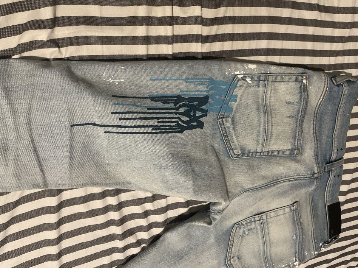 Amiri Amiri paint drip denim blue Size US 30 / EU 46 - 11 Thumbnail