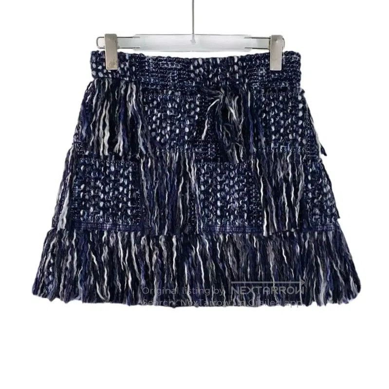 Dior Blue Wool Women's Skirt .