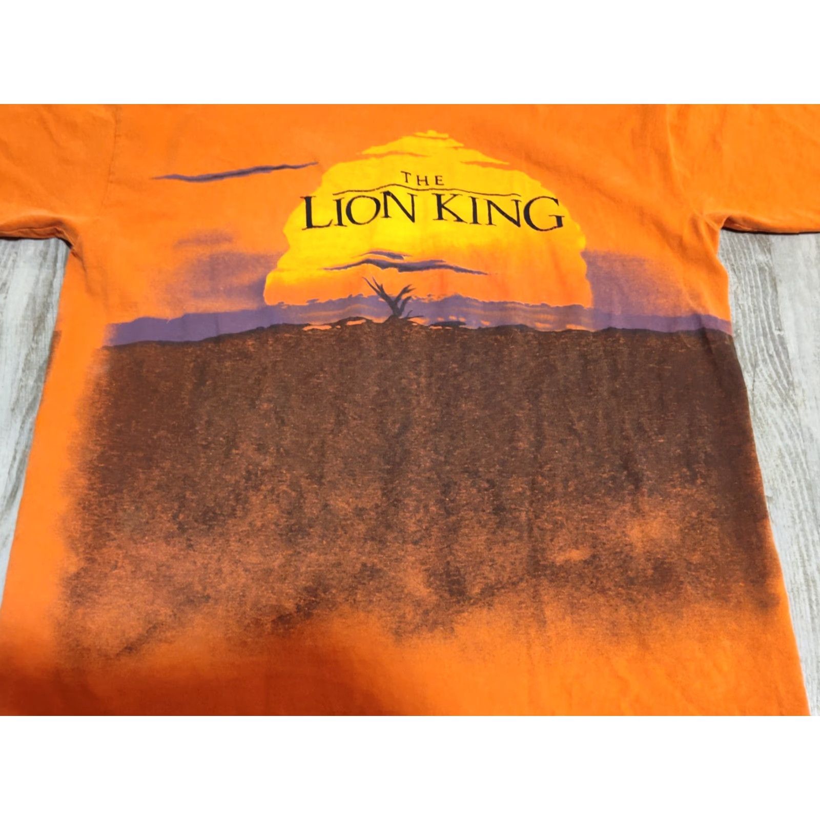 Disney VINTAGE Disney Lion King T-Shirt Single Stitch Double Sided USA L Adult Large Orange Embroidered 90s Theme Mens Size US L / EU 52-54 / 3 - 4 Thumbnail