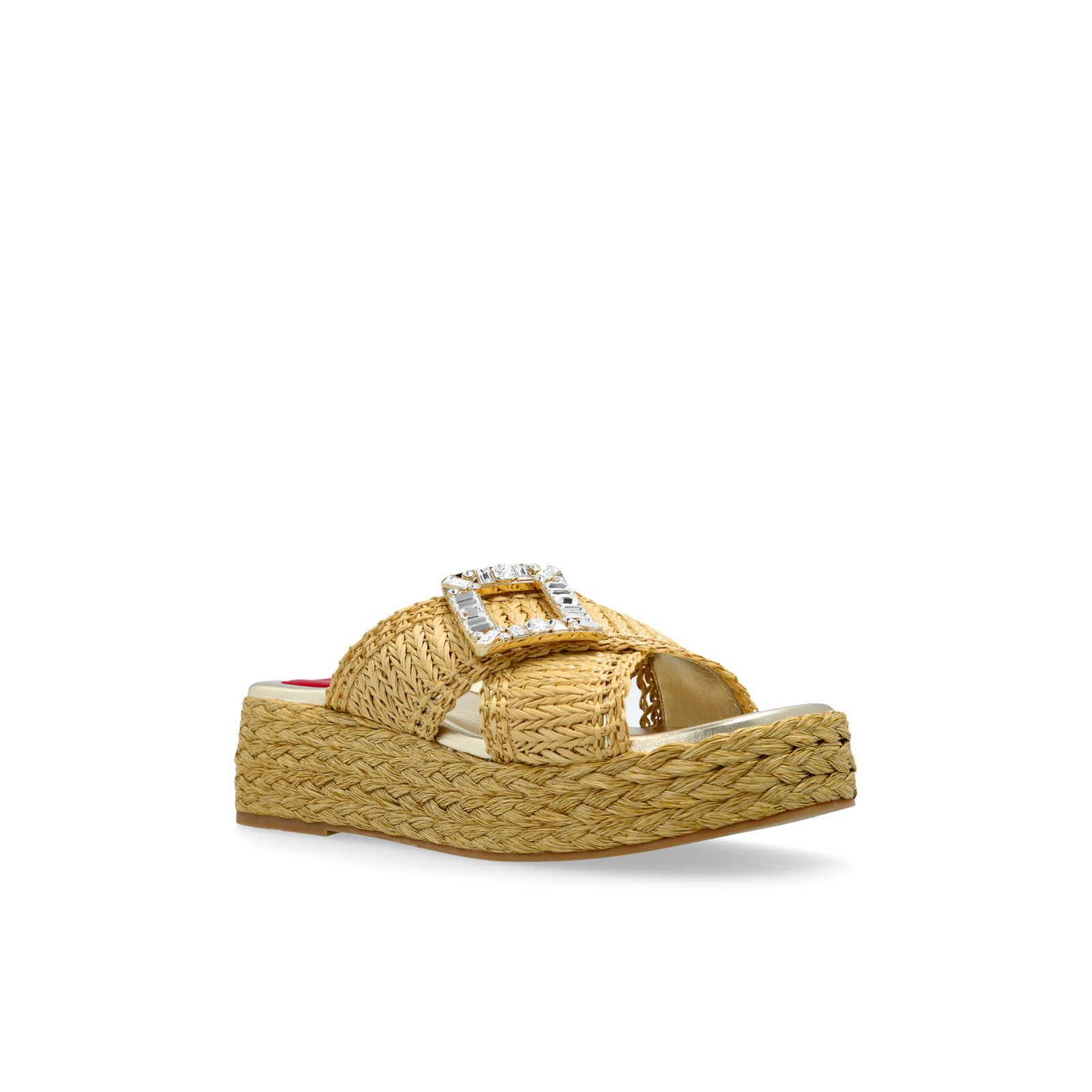 Roger Vivier ROGER VIVIER Beige Raffia Platform Sandals New & Authentic ( Size US 11 / IT 41 - 2 Thumbnail