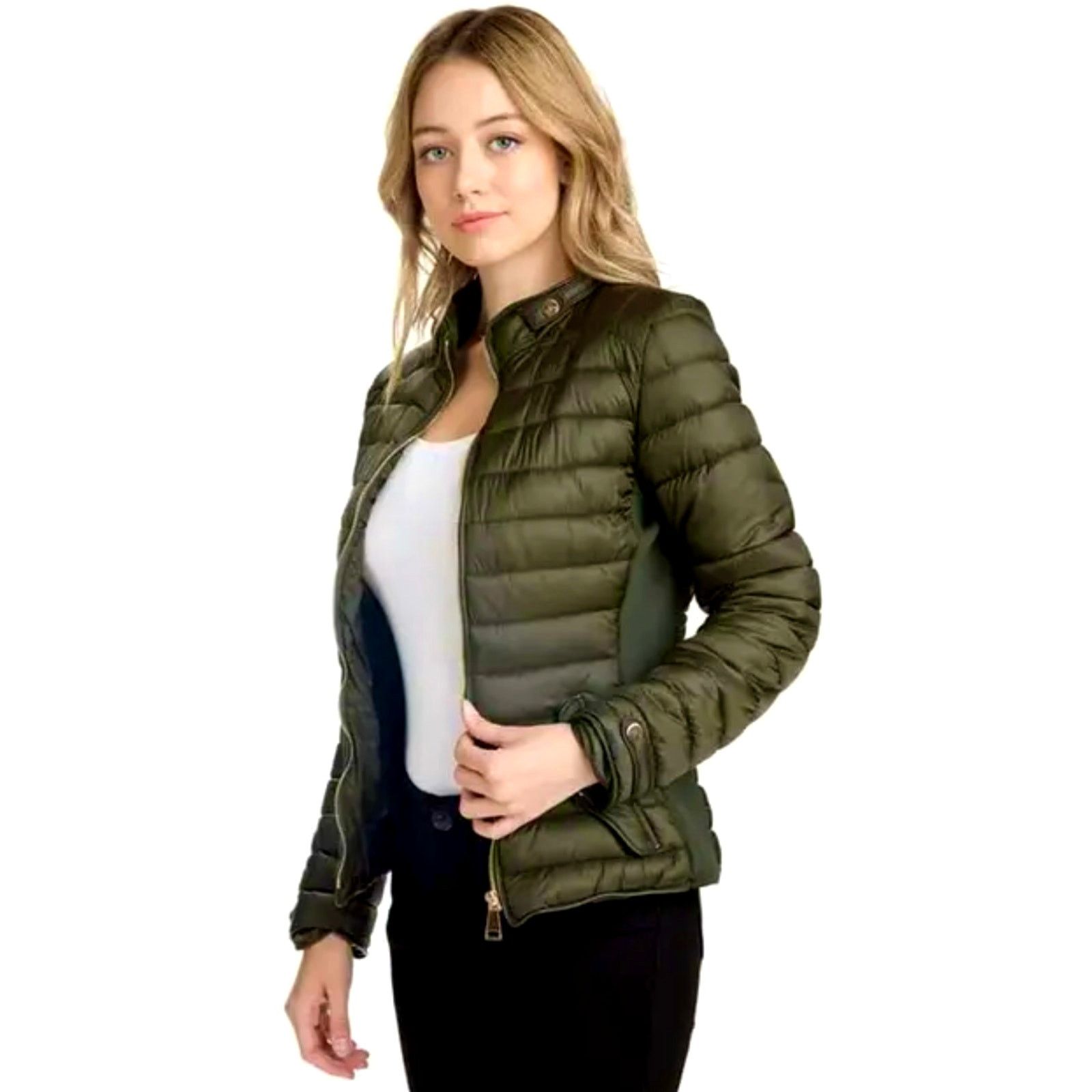 Other Sweet Look Womens Puffer Jacket Forest Green size L Size L / US 10 / IT 46 - 3 Thumbnail