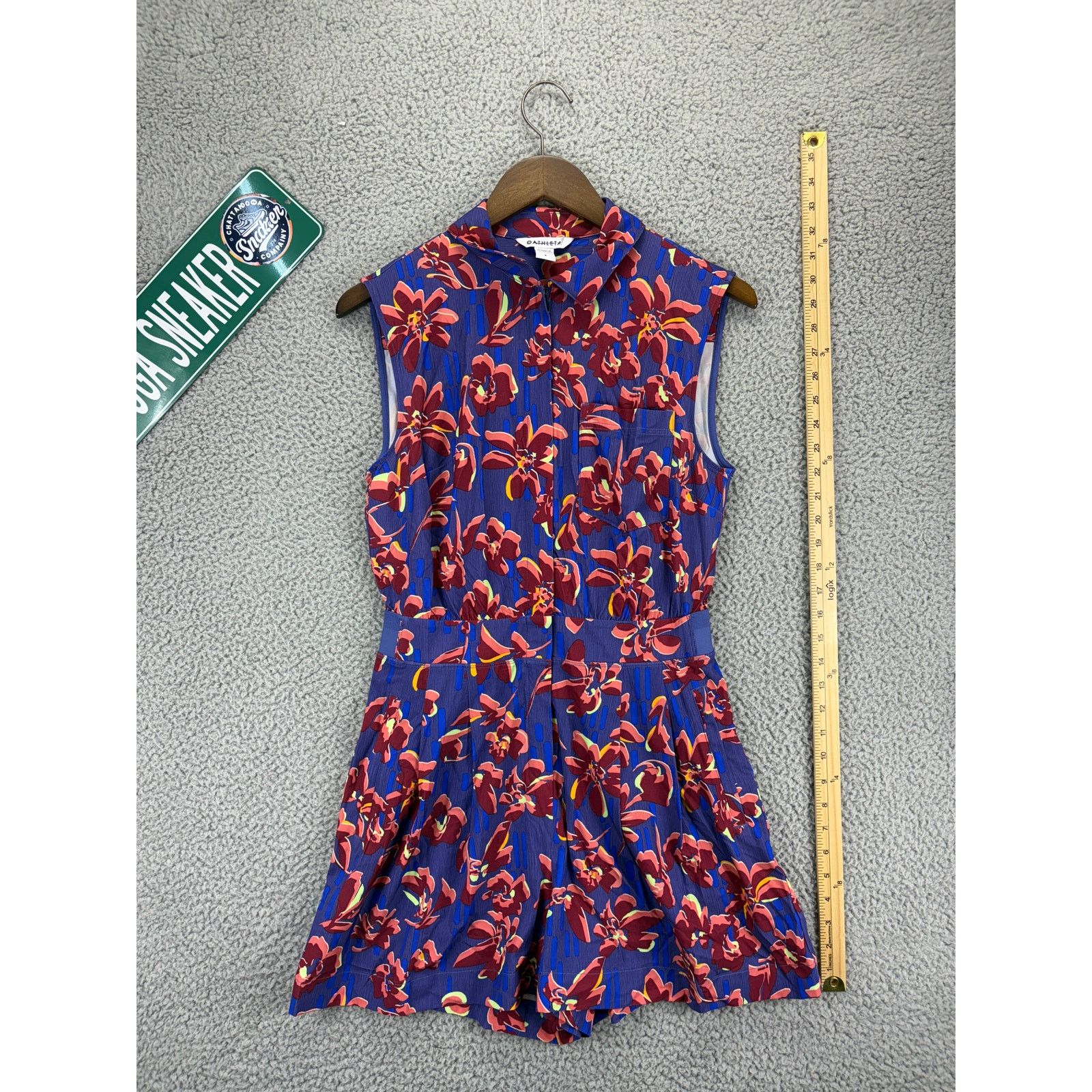 Athleta Athleta Brooklyn Romper Womens 6 Purple Floral UPF 50 Size M / US 6-8 / IT 42-44 - 1 Thumbnail