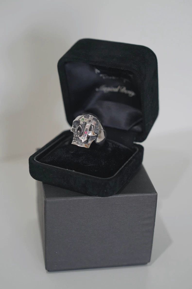 Number (N)ine Number (N)ine Colorful Skull Cross Ring by Number (N)ine-2 Size ONE SIZE - 5 Thumbnail