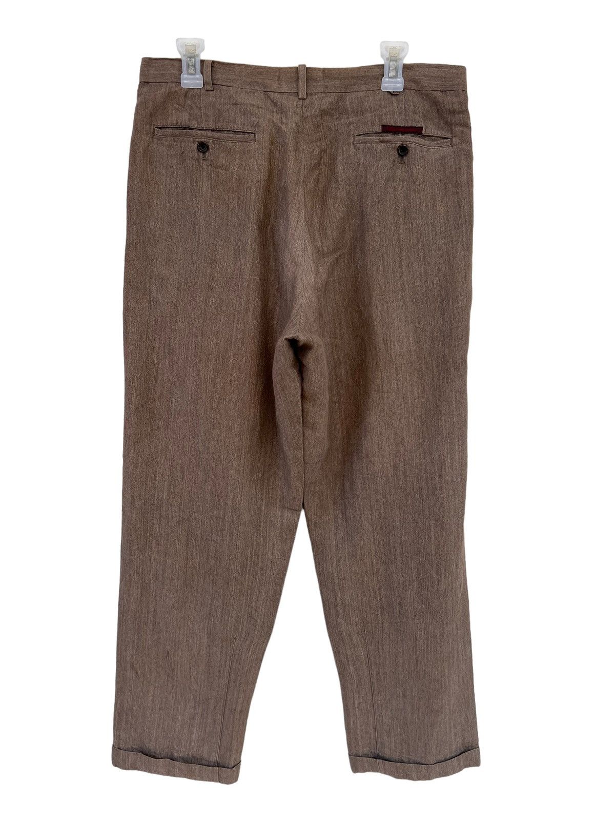 Other Vintage Papas Japan Sun Fade Light Brown Linen Loose Trouser Size US 32 / EU 48 - 16 Thumbnail