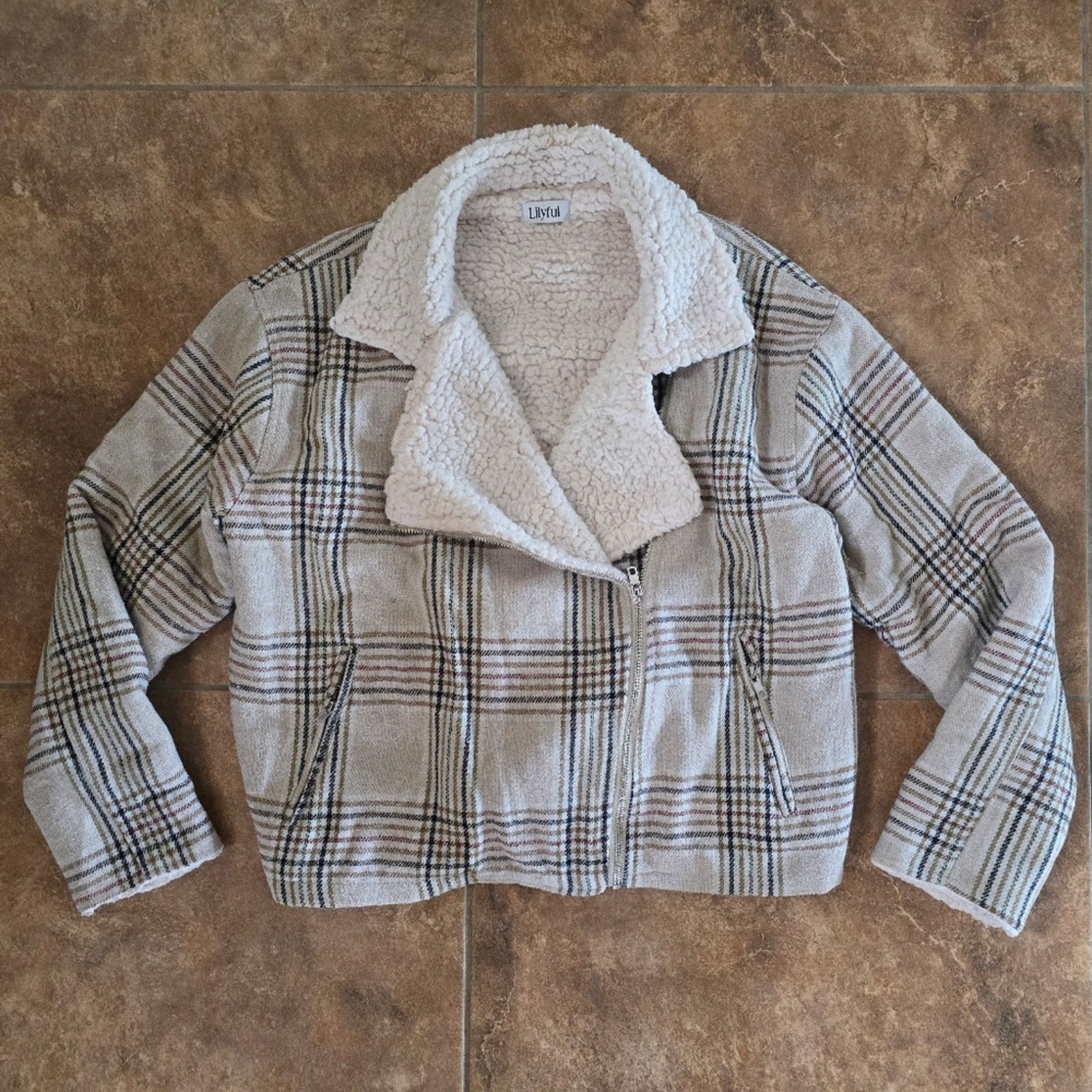 Other Beige Lined | LILYFUL | Fur Detailed Zip Up Size M / US 6-8 / IT 42-44 - 1 Thumbnail