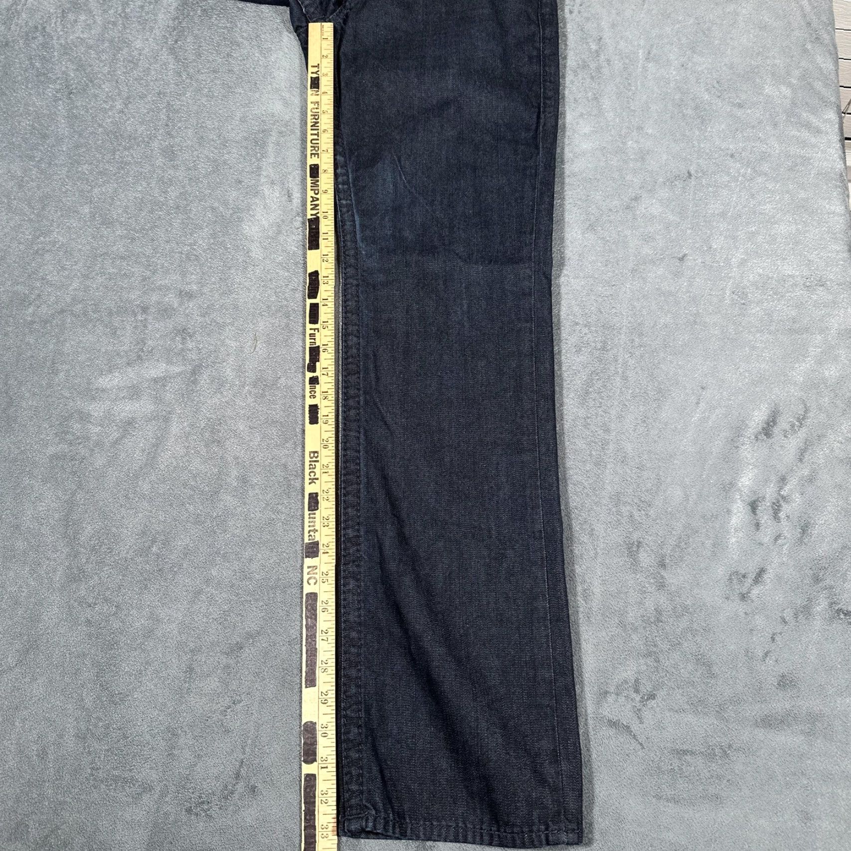 True Religion VINTAGE? No. True Religion Jeans Mens 31x33 Blue Section Straight 5-Pocket Denim Dark Blue World Tour Mens 31 Regular Cotton Jeans Size US 31 - 4 Thumbnail