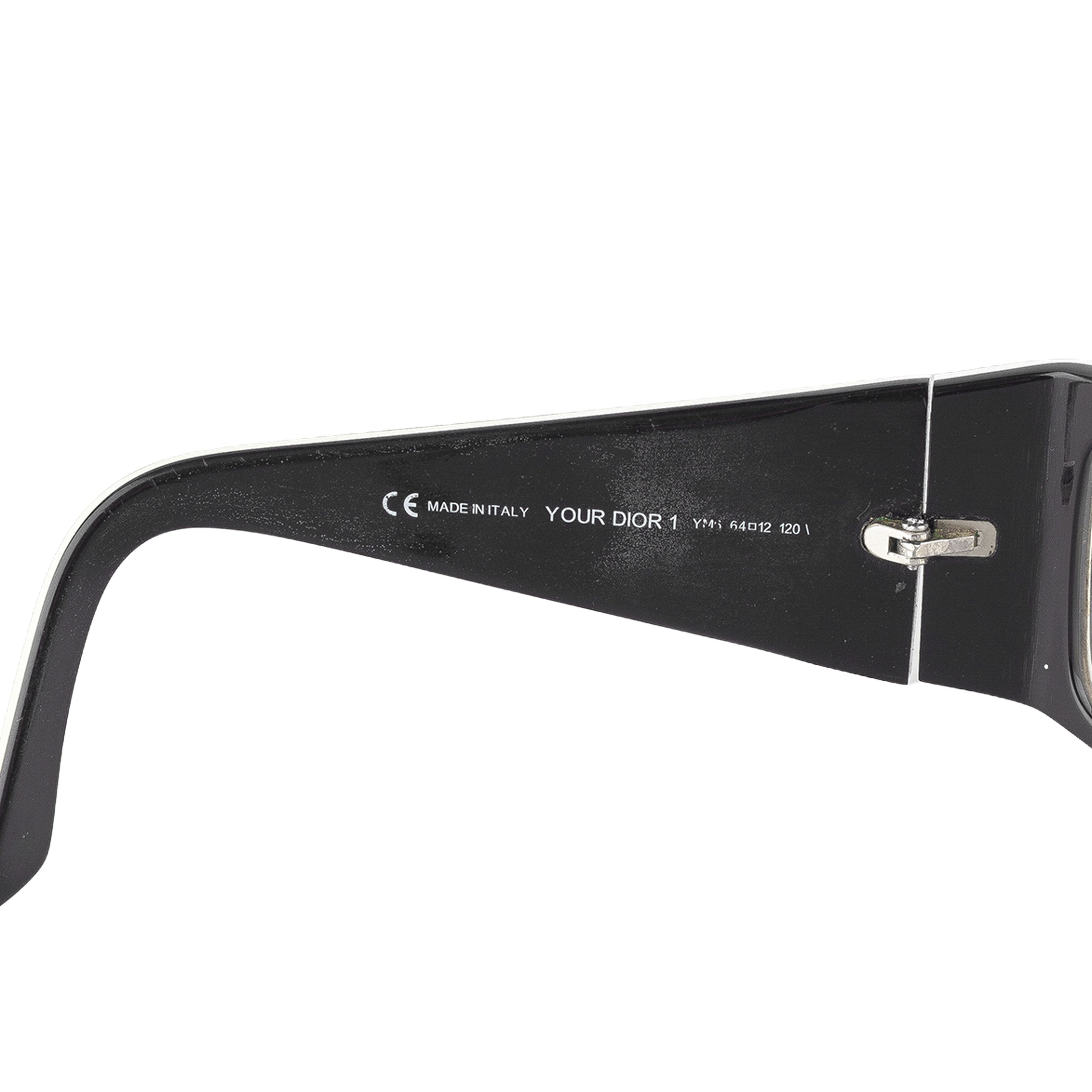 Dior Dior “YOUR DIOR 1” Black Vintage Sunglasses Size ONE SIZE - 8 Thumbnail