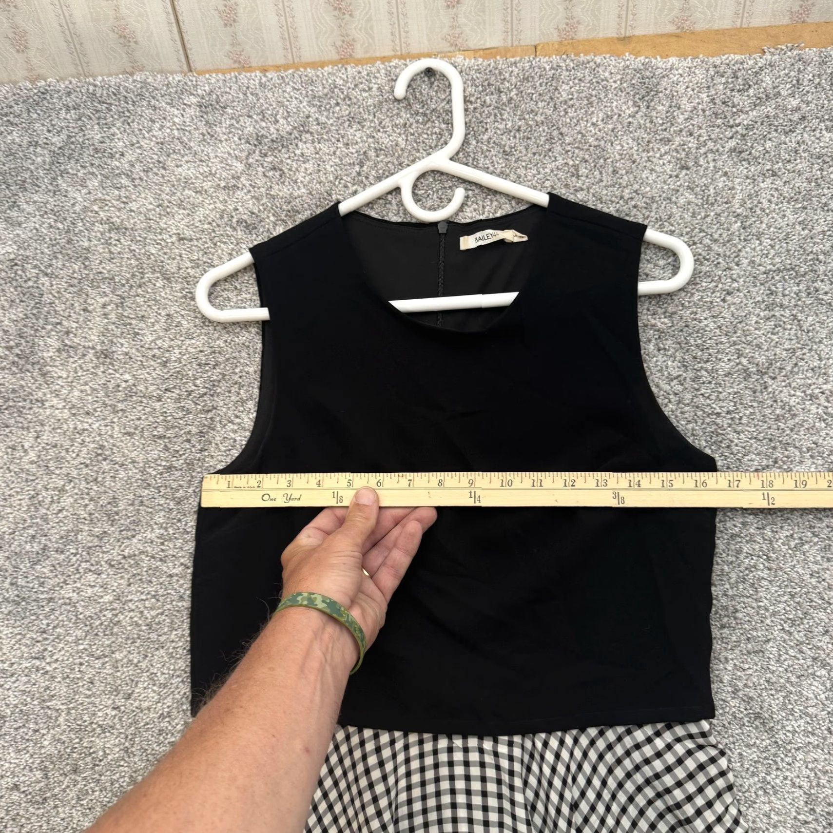 Bailey 44 Bailey 44 Dress Womens Small Black White Sleeveless Gingham Flare Ruffle Skirt S Size 28" / US 6 / IT 42 - 3 Thumbnail