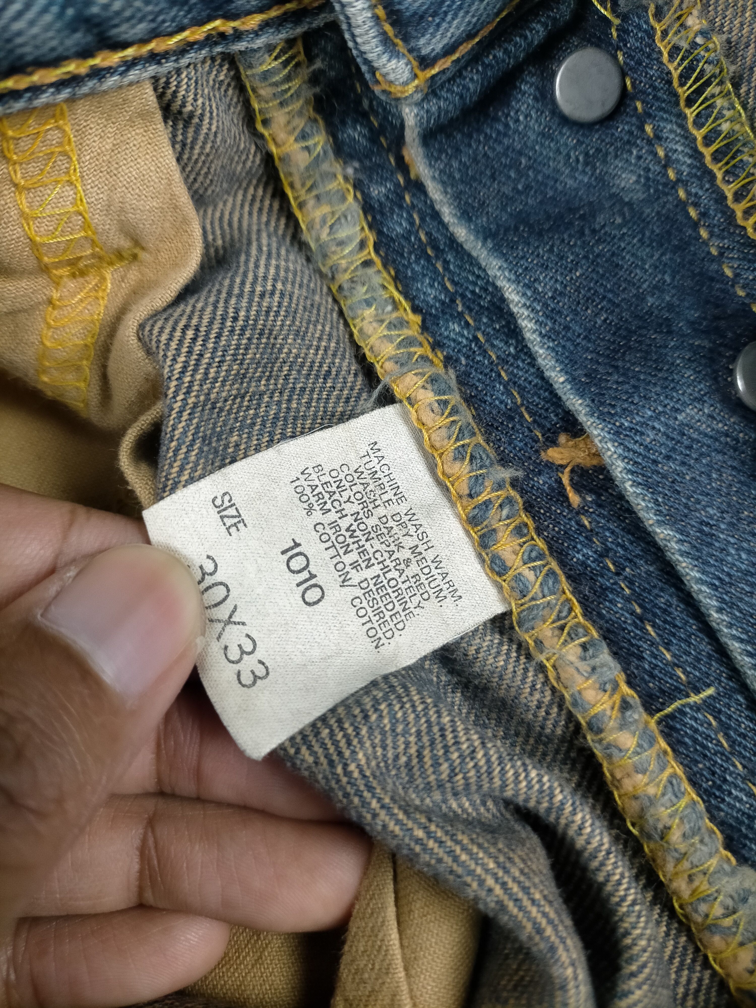 Lee 🔥 Vintage 80s Lee Riders Half Selvedge Distressed Jeans Size US 30 / EU 46 - 10 Thumbnail