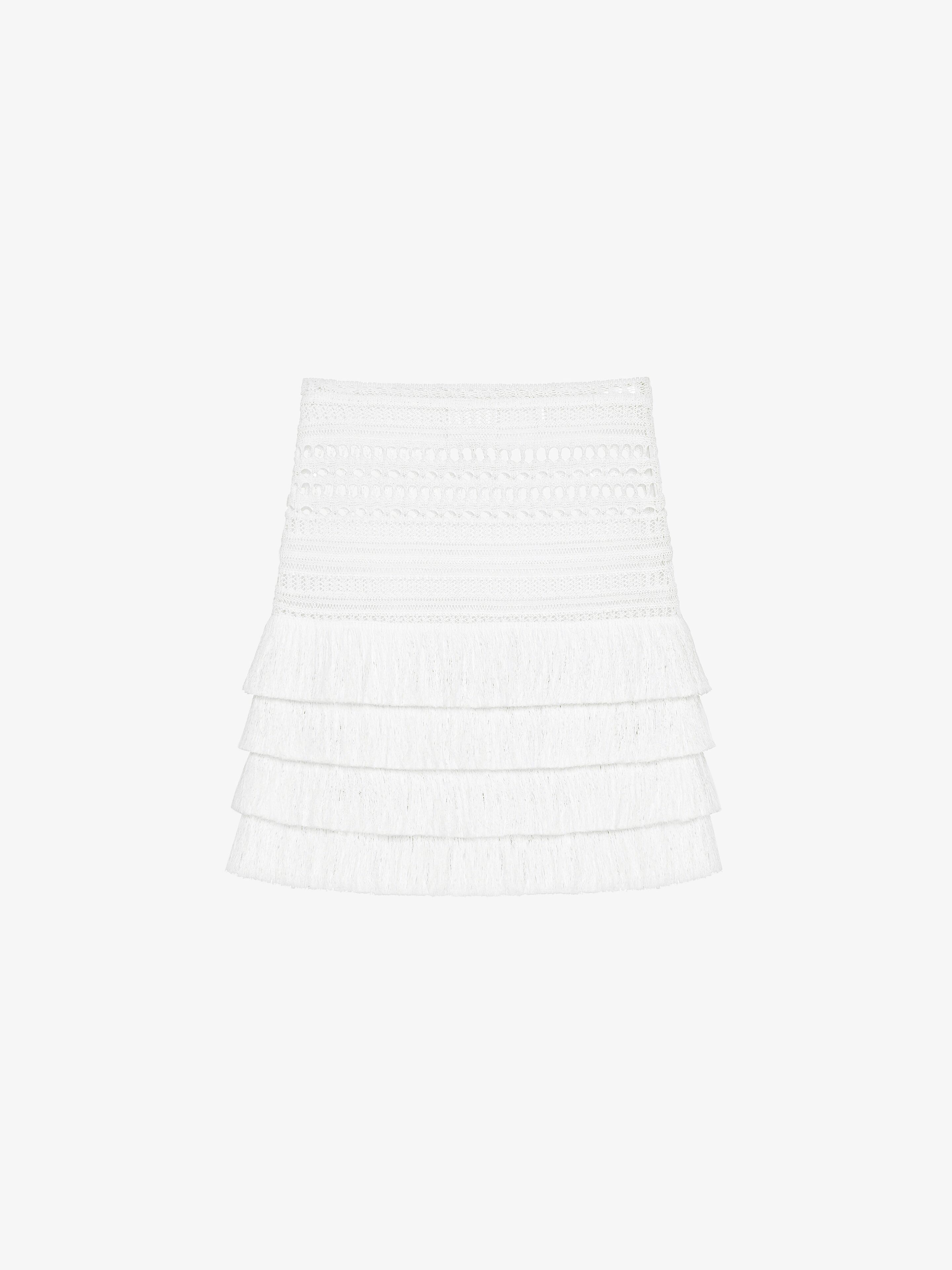 Givenchy o1srvl11e0825 Crochet Skirt in White Size 26" / US 2 / IT 38 - 1 Thumbnail