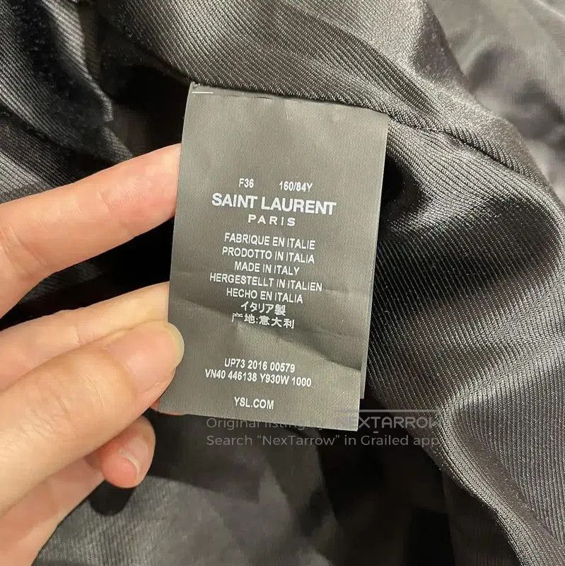 Yves Saint Laurent YSL Black Patterned Women's Jacket . Size S / US 4 / IT 40 - 4 Thumbnail